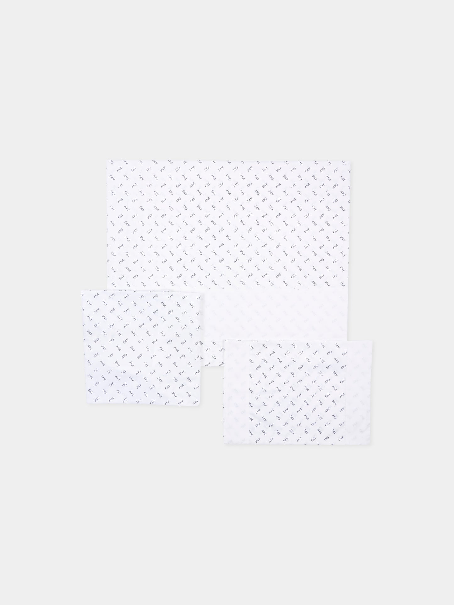 Set lenzuola bianco per neonato con logo,Fay Kids,FS0510 P0136 100BL