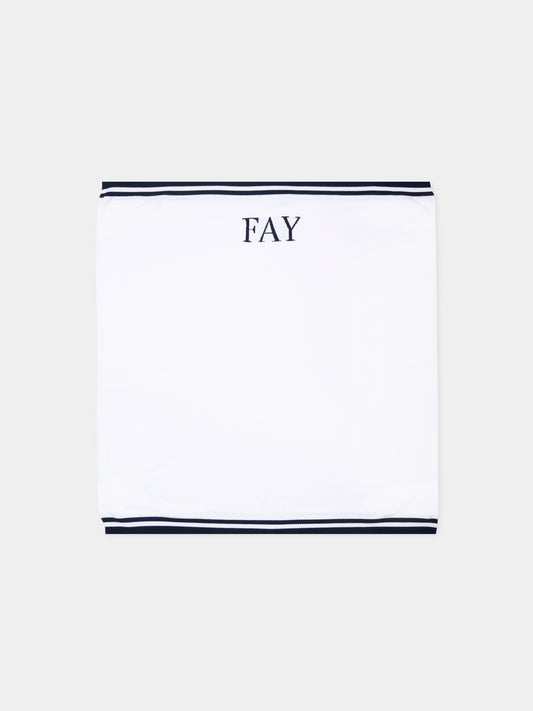 Coperta bianca per neonato con logo,Fay Kids,FS0530 X0005 100BL