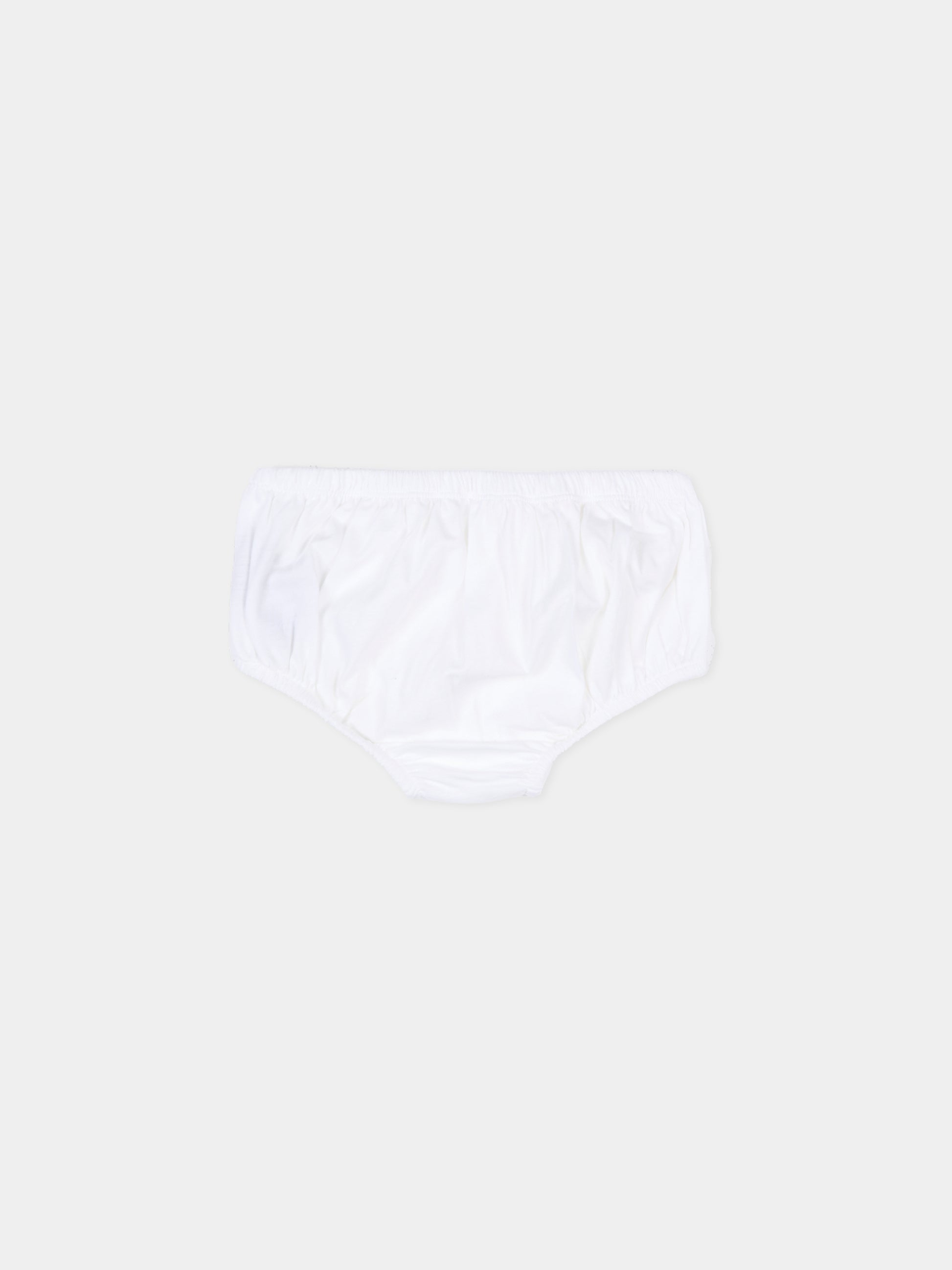 Vestito bianco per neonata con logo,Balmain Kids,BT1010 Z0057 100