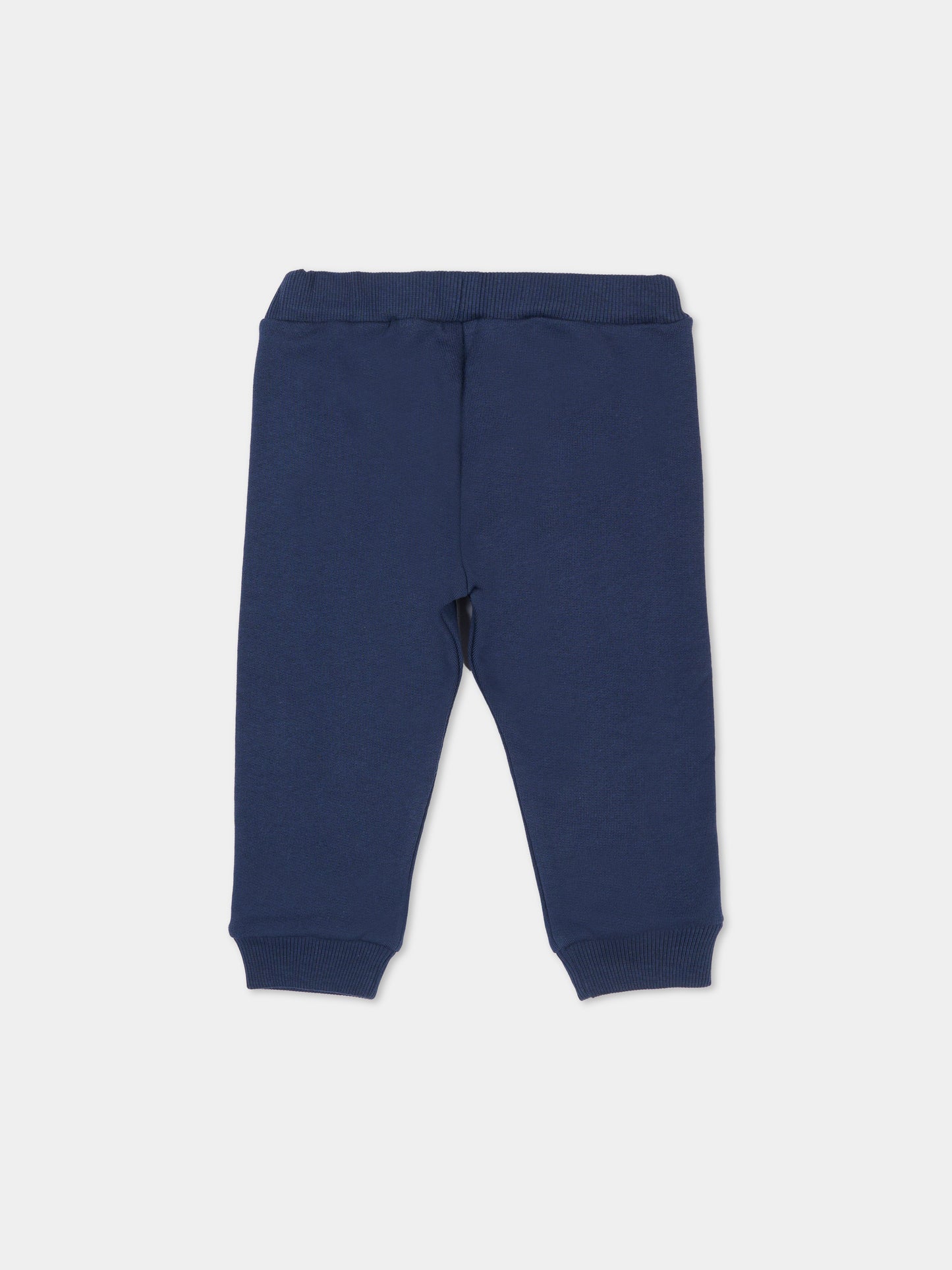 Pantaloni blu per naonato con logo,Balmain Kids,BT6600 Z0114 649