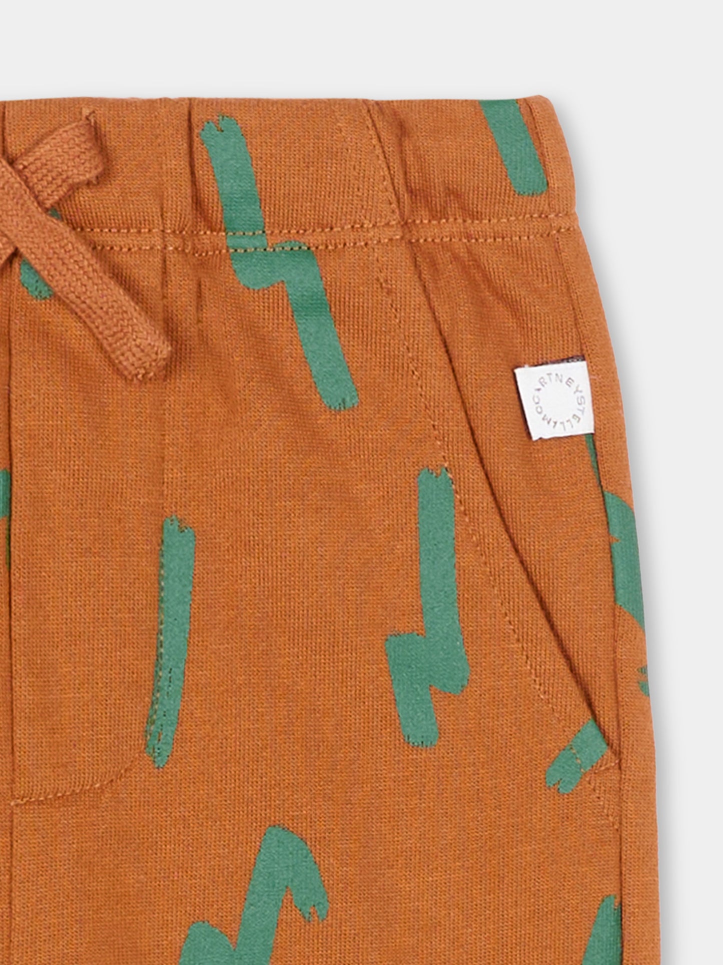 Pantaloni marroni per neonato,Stella Mccartney Kids,TT6530 Z1424 312VE