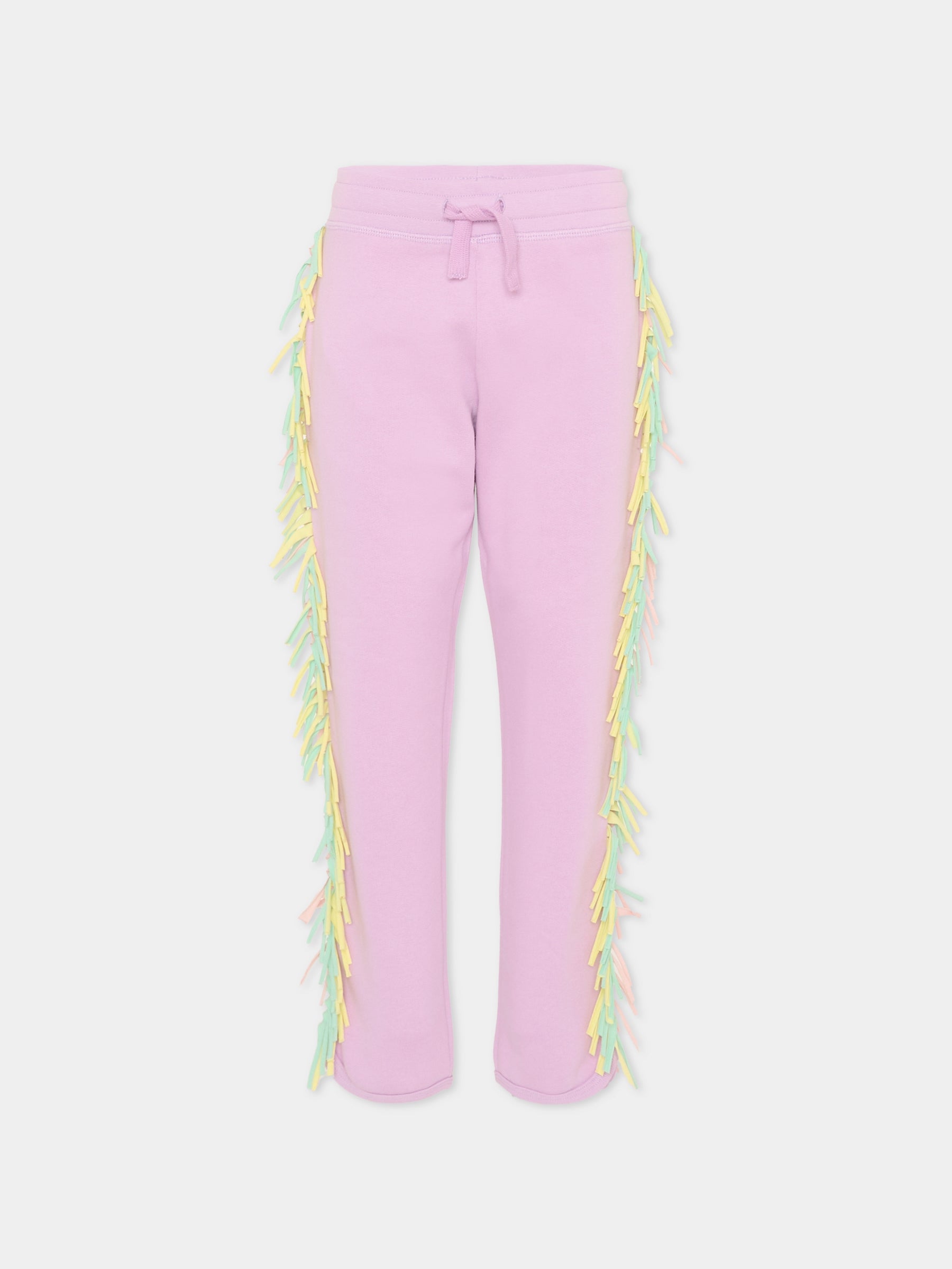 Pantaloni lilla con frange per bambina,Stella Mccartney Kids,TT6A90 Z0447 516