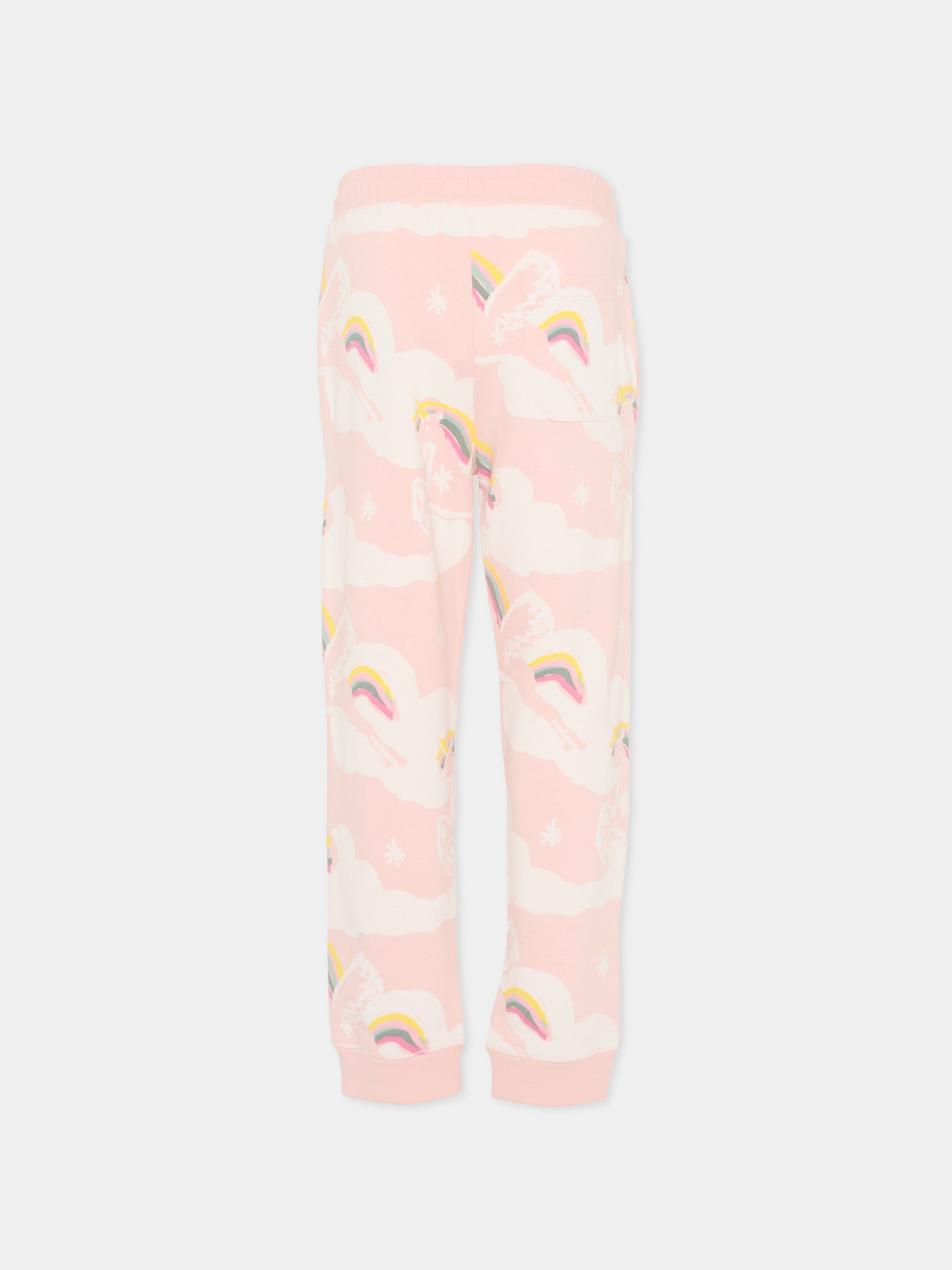 Pantaloni rosa per bambina con unicorni,Stella Mccartney Kids,TT6D80 Z1347 505MC