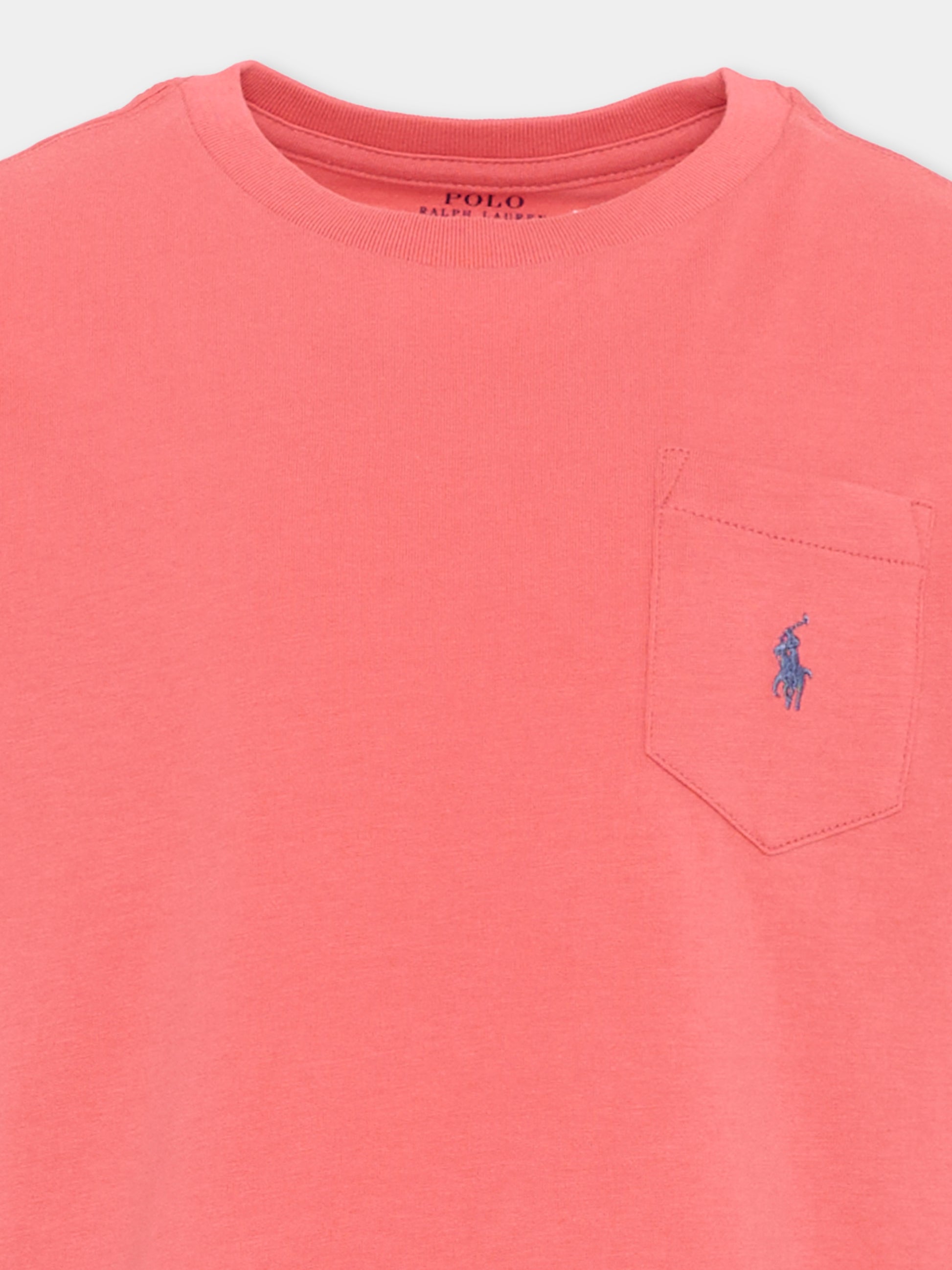 T-Shirt rosa per bambina con Pony,Ralph Lauren Kids,970333505