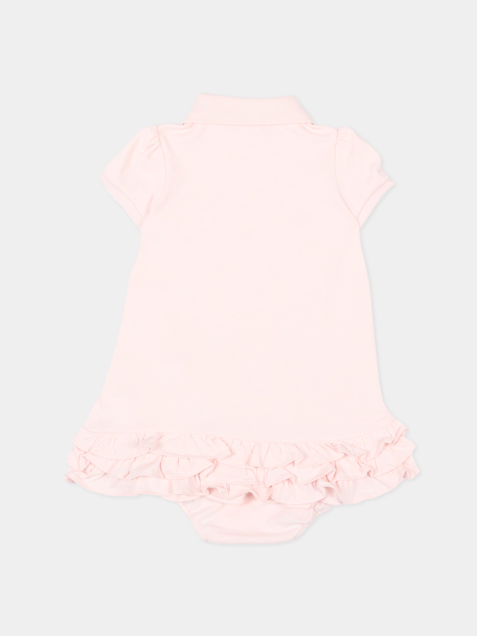 Vestito rosa polo Pony per neonata,Ralph Lauren Kids,676237003