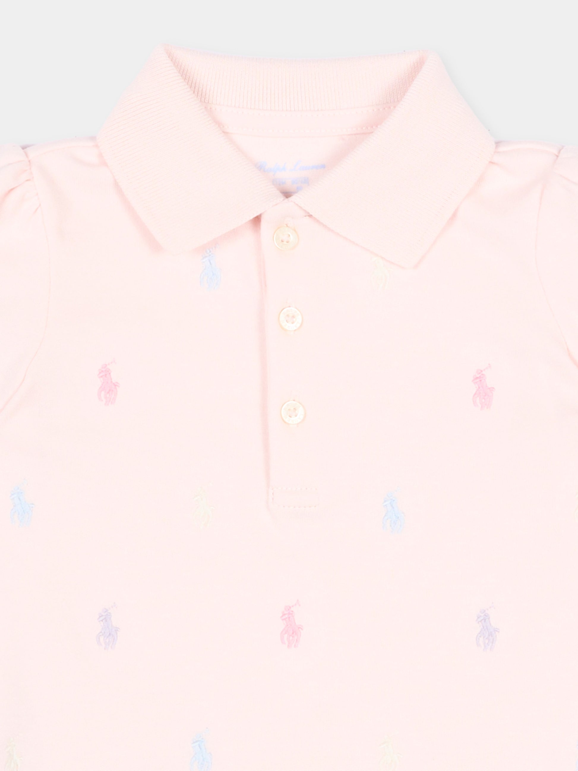 Vestito rosa polo Pony per neonata,Ralph Lauren Kids,676237003