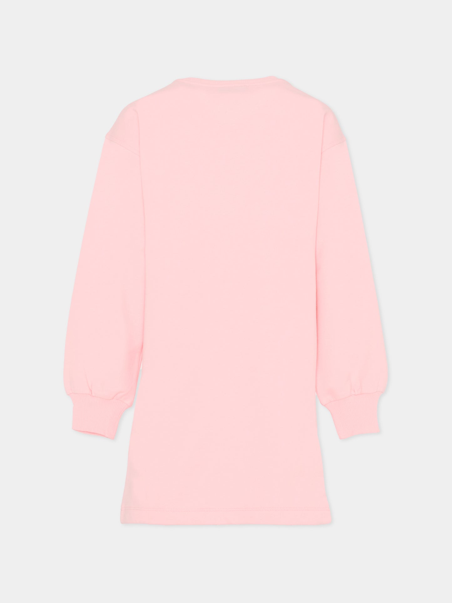 Vestito rosa per bambina con Teddy Bear,Moschino Kids,HDV0GY LCA83 50209