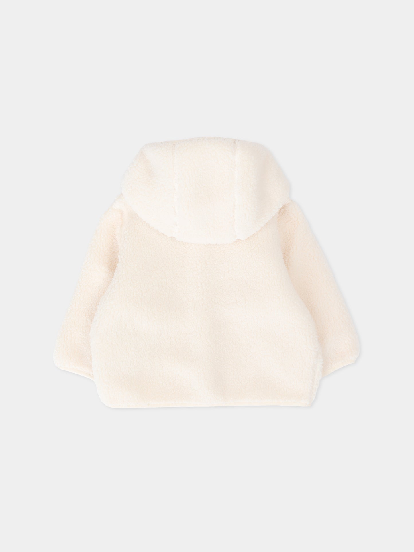 Ecopelliccia Janne avorio per neonati con logo,K-way,K41478W BB1