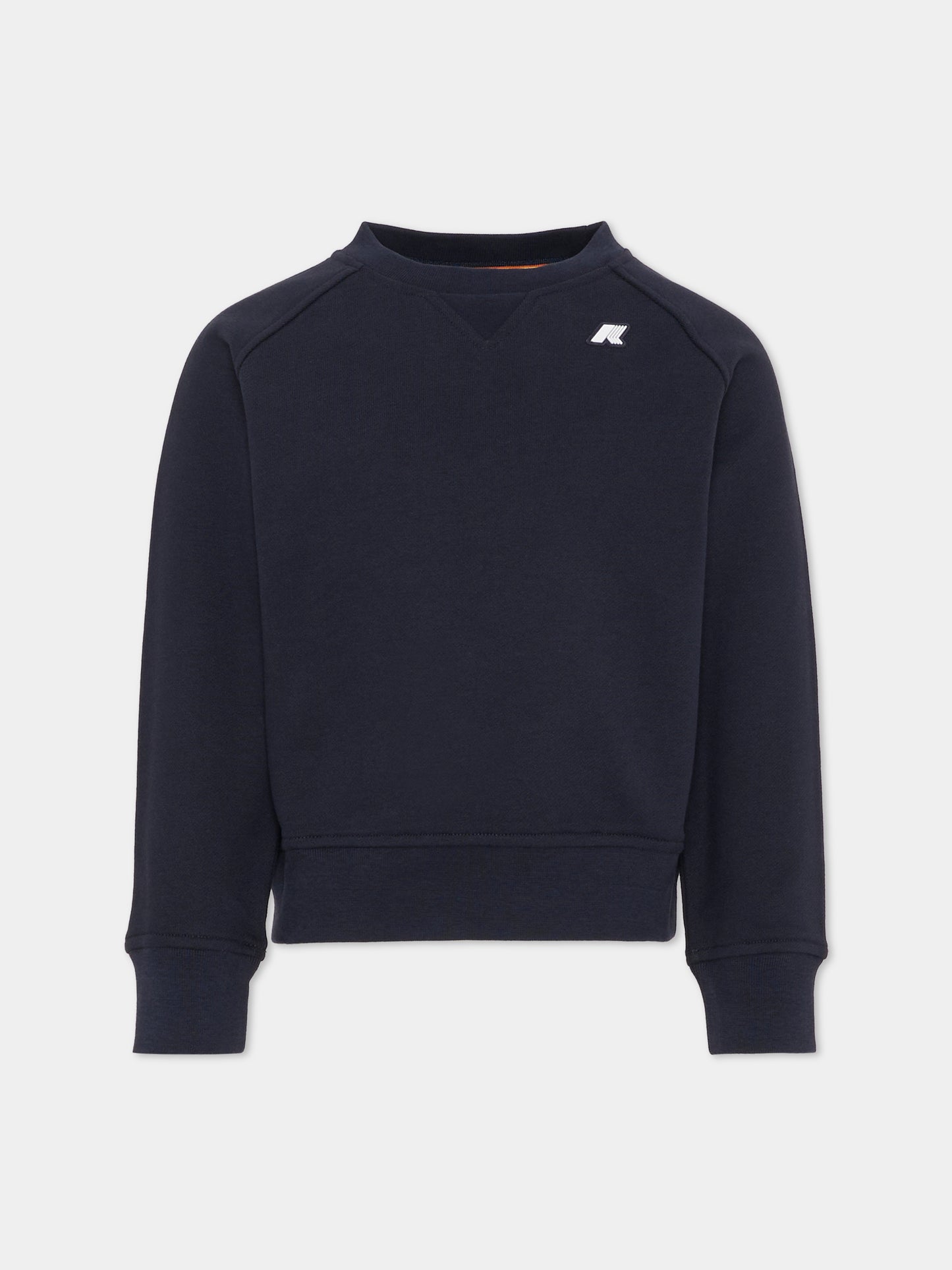 Felpa blu per bambino con logo,K-way,K51348W K89