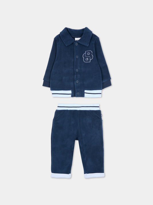 Completo blu per neonato con logo,Boss,J52542 849