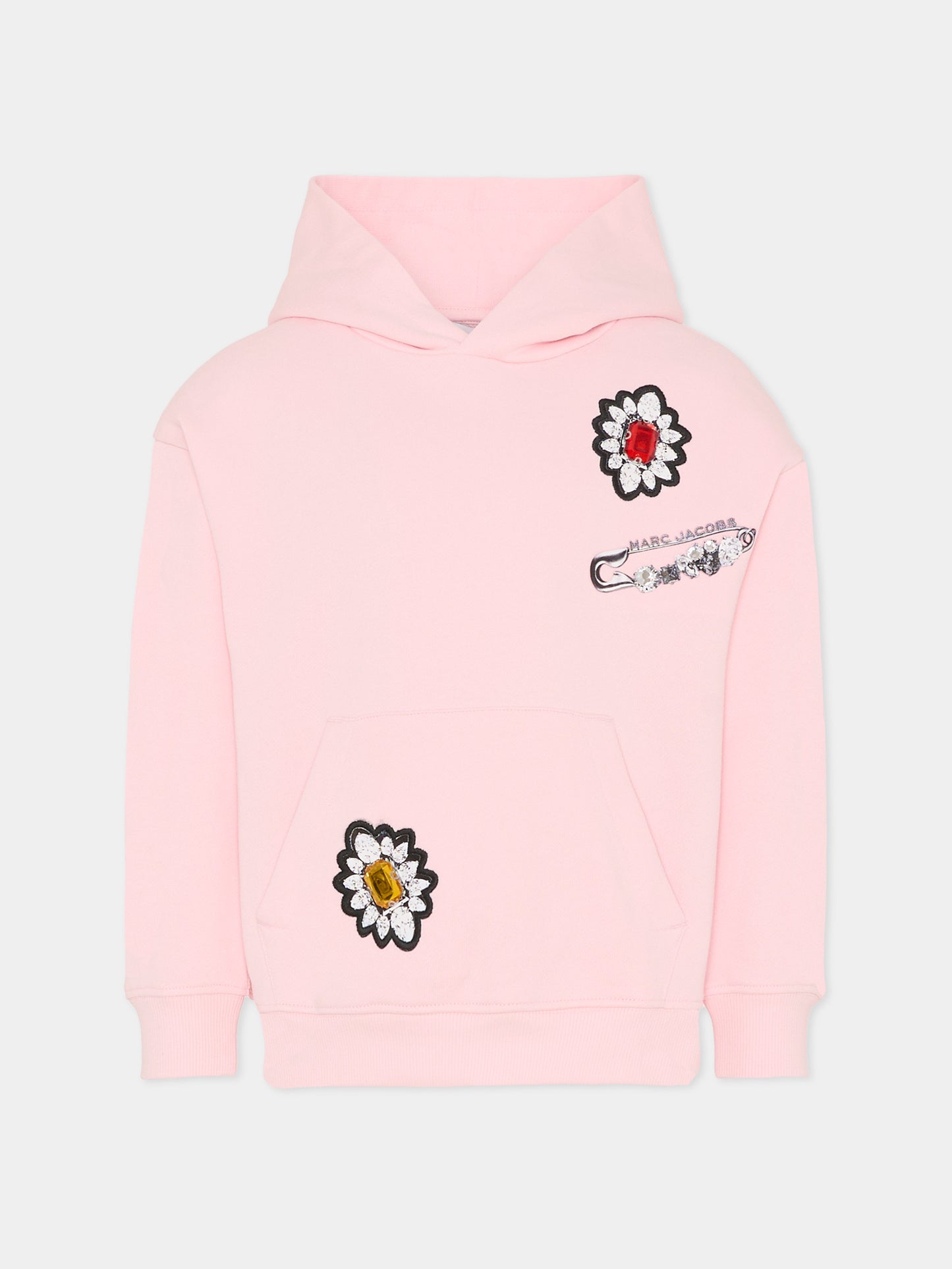 Felpa rosa per bambina con logo,Marc Jacobs,W60578 475