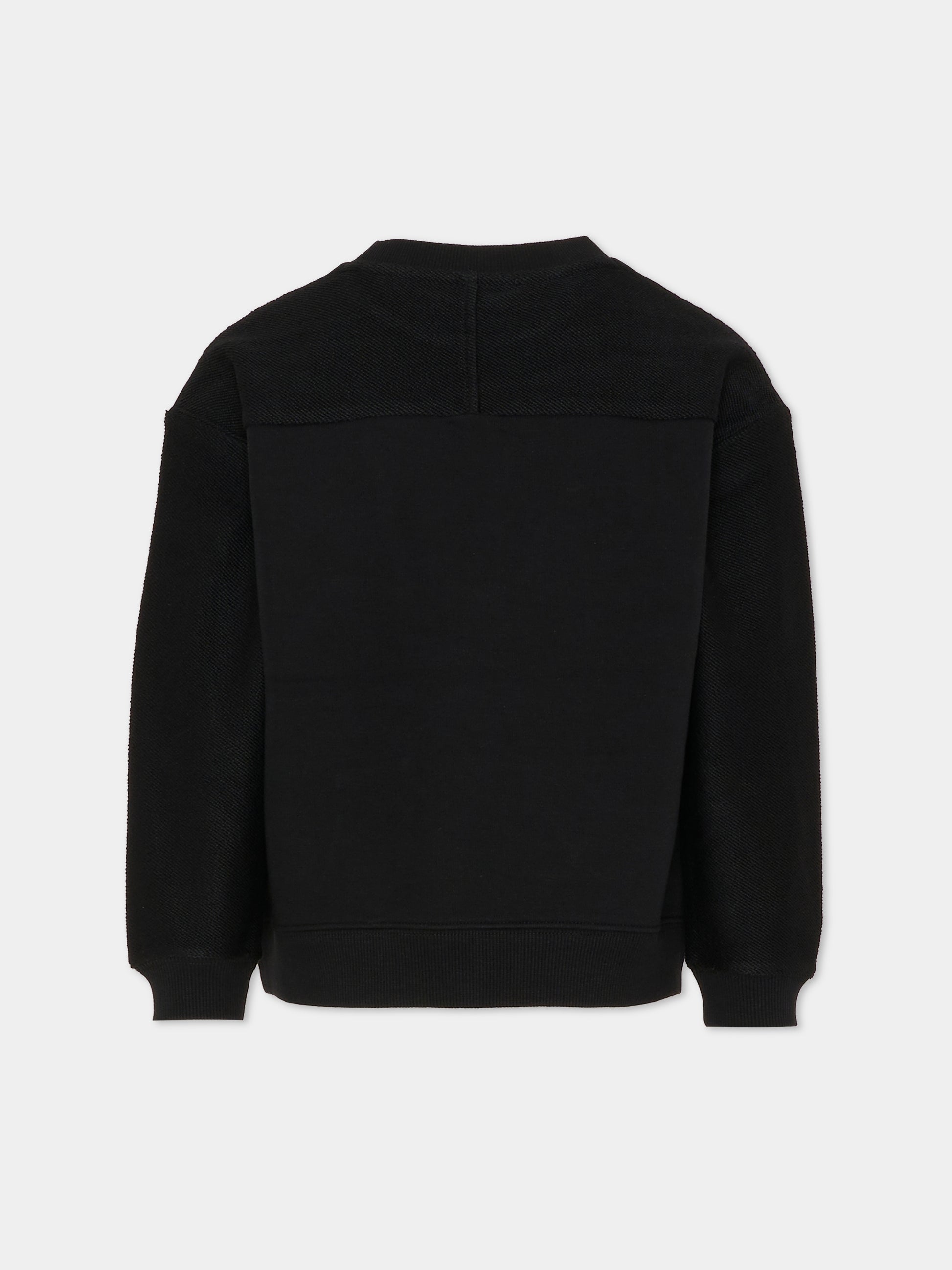 Felpa nera per bambini con logo,Marc Jacobs,W60634 09B