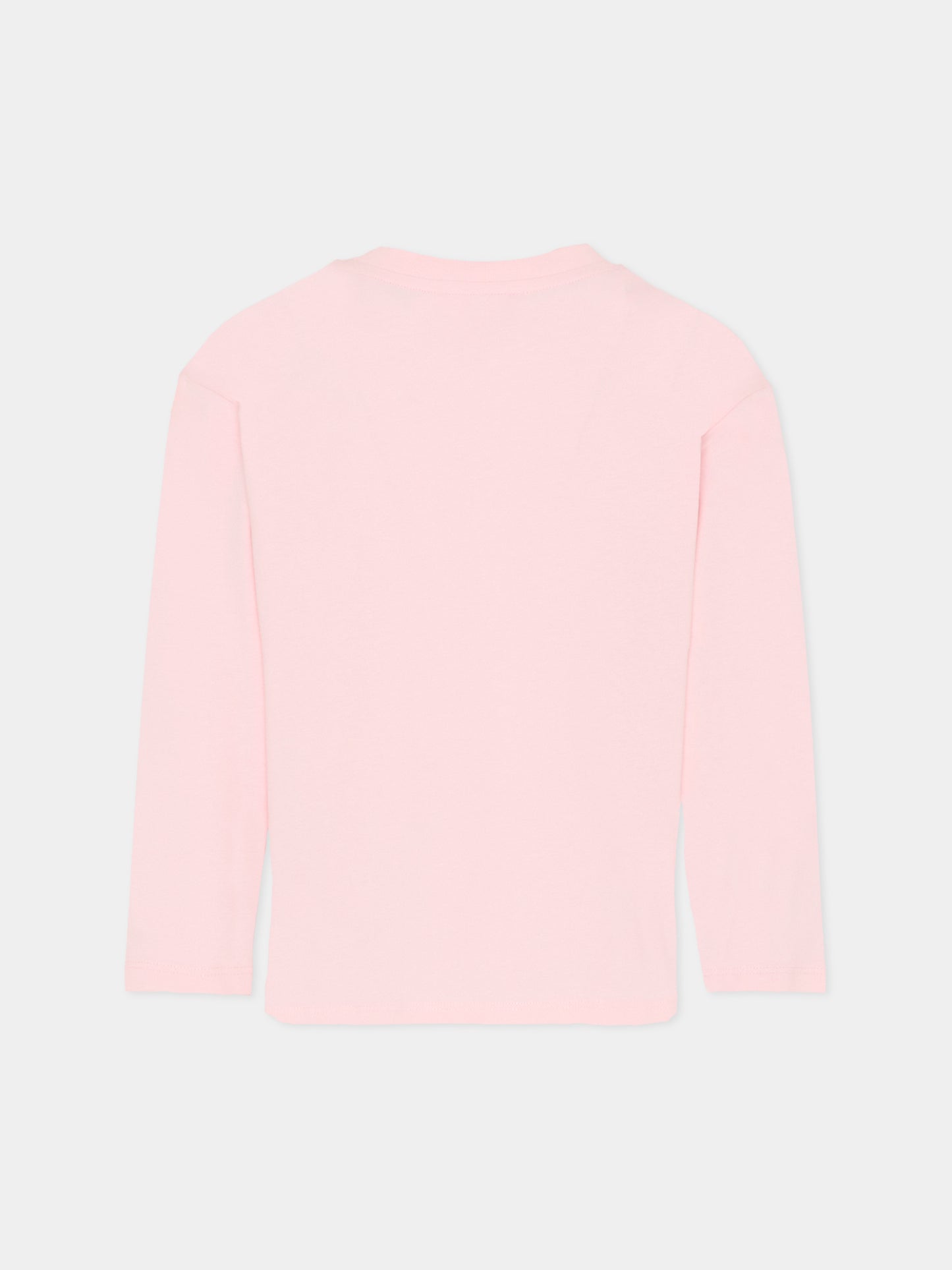 T-shirt rosa per bambina con logo e fiore,Marc Jacobs,W60587 475