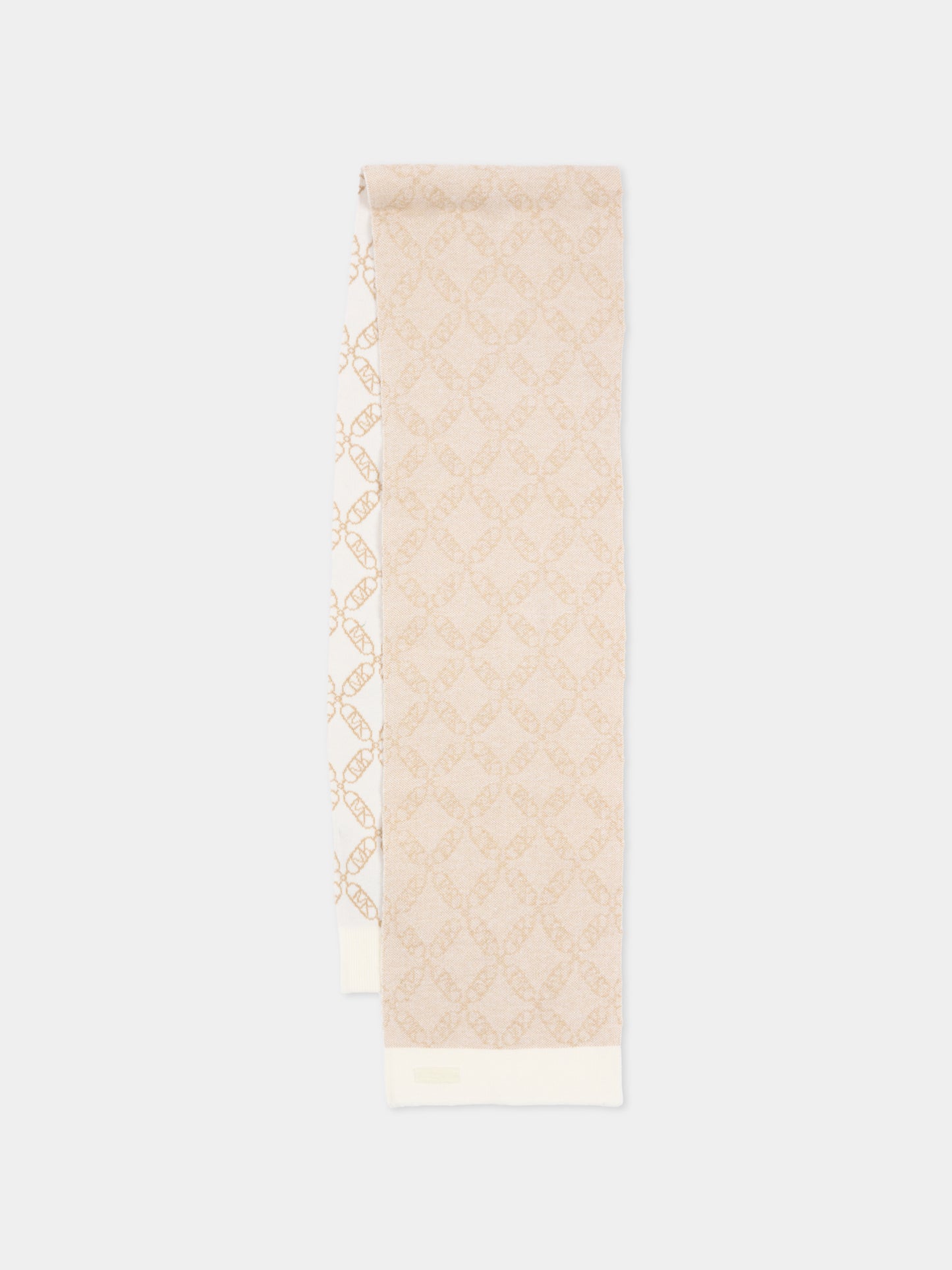 Sciarpa avorio per bambina con logo all over,Michael Kors,R30536 117