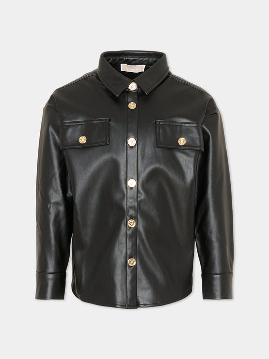 Camicia nera per bambina,Michael Kors,R30437 09B