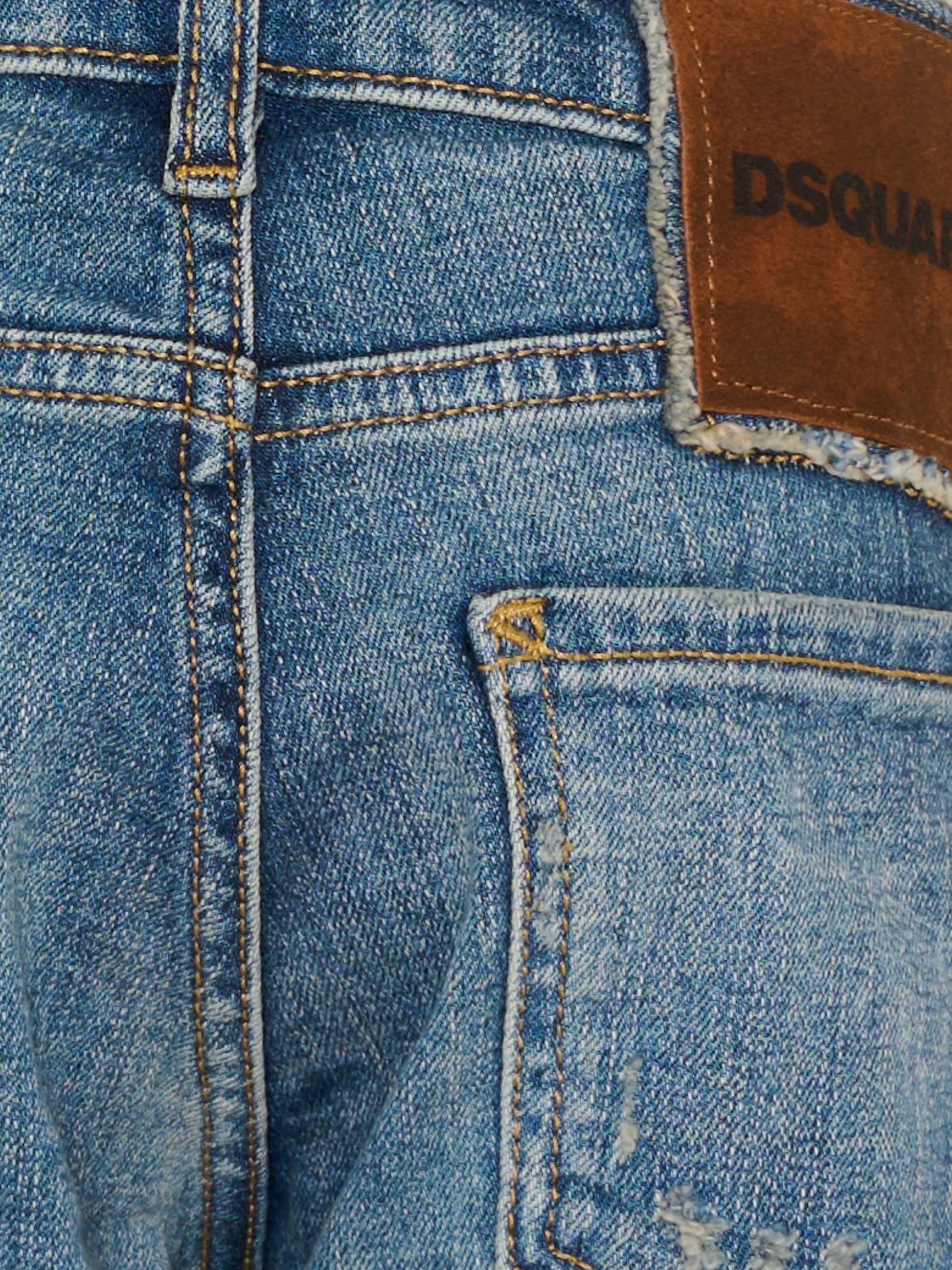 Jeans blu per bambino con patch logato,Dsquared2,DQ0239-D0AEU-DQ01