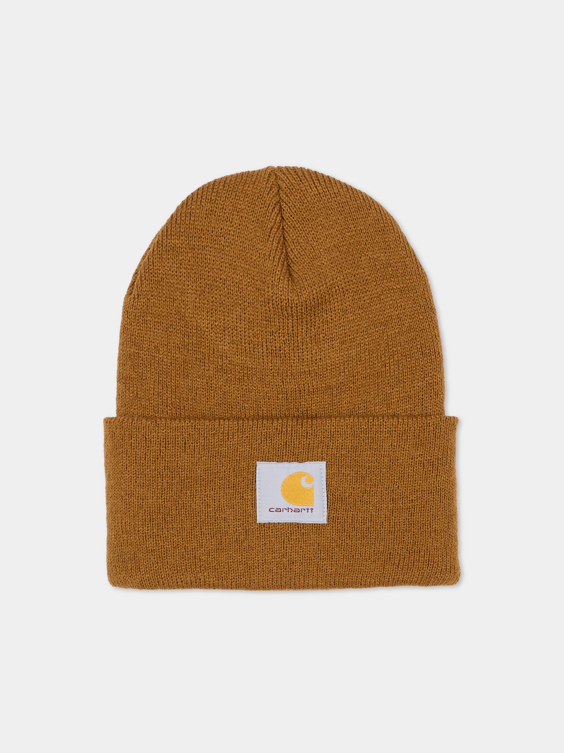 Berretto marrone per bambini con patch,Carhartt,0200146 BROWN