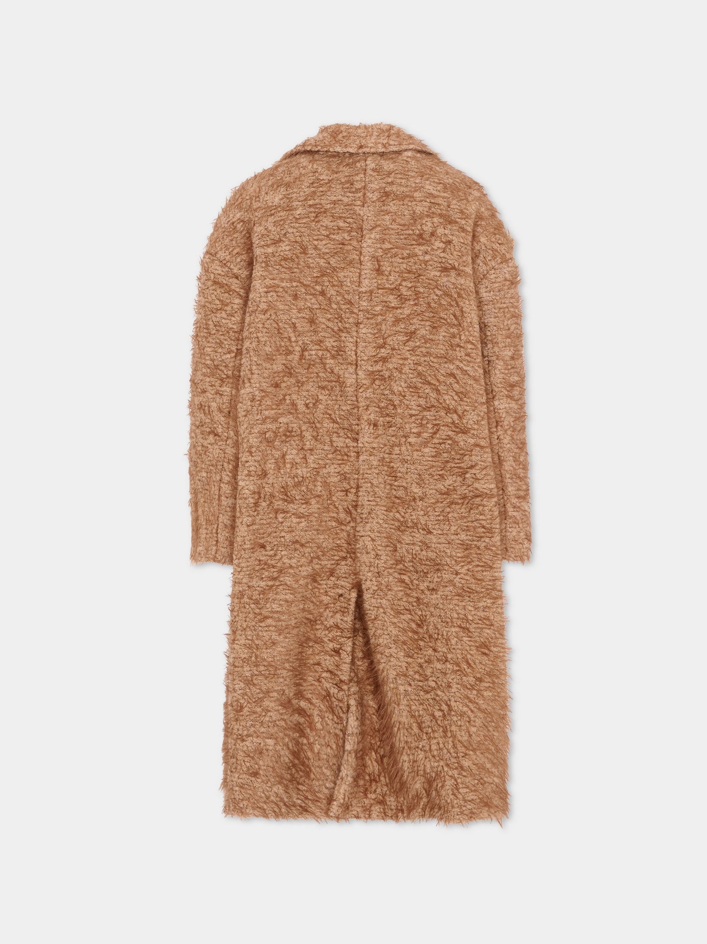 Cappotto marrone per bambina con fiore,Douuod Kids,DX2A50 E0236 878