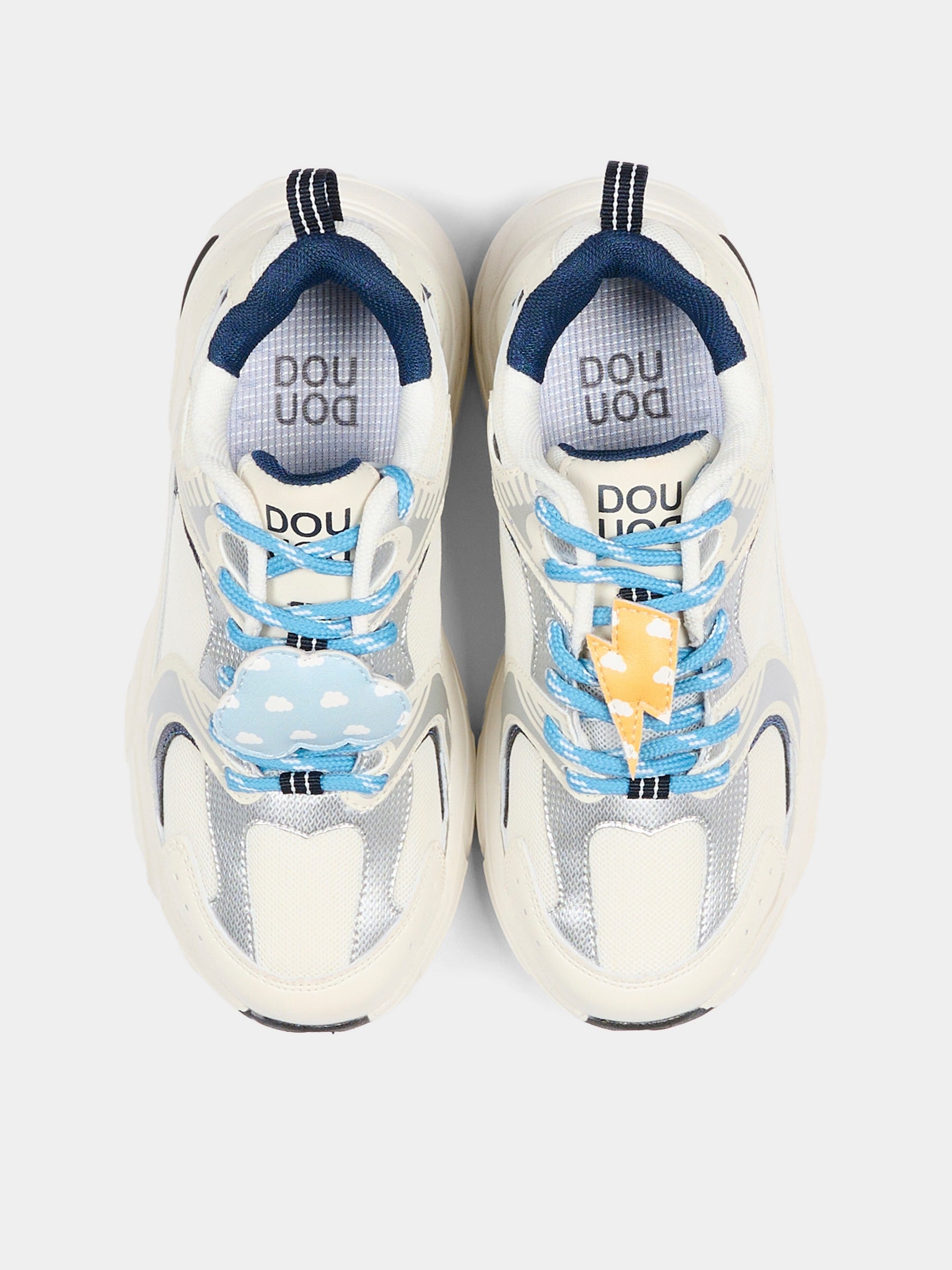 Sneakers avorio per bambini con charms,Douuod Kids X Coccolebimbi,28-GIBA483