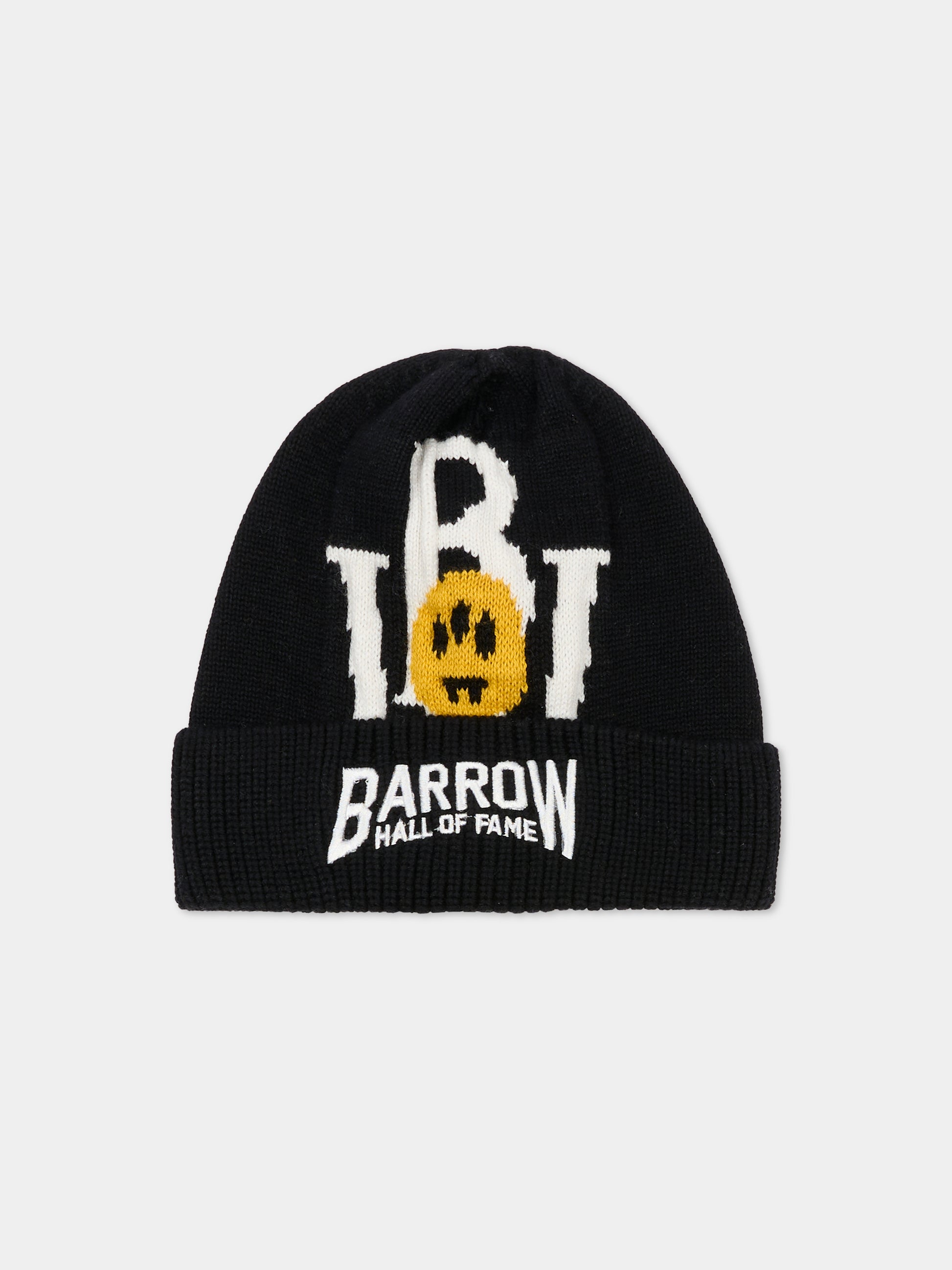 Berretto nero per bambini con logo,Barrow,F5BKJUHT091 110