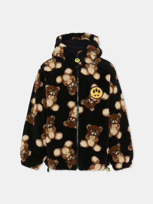 Ecopelliccia nera per bambini con logo,Barrow,F5BKJUJK104 110