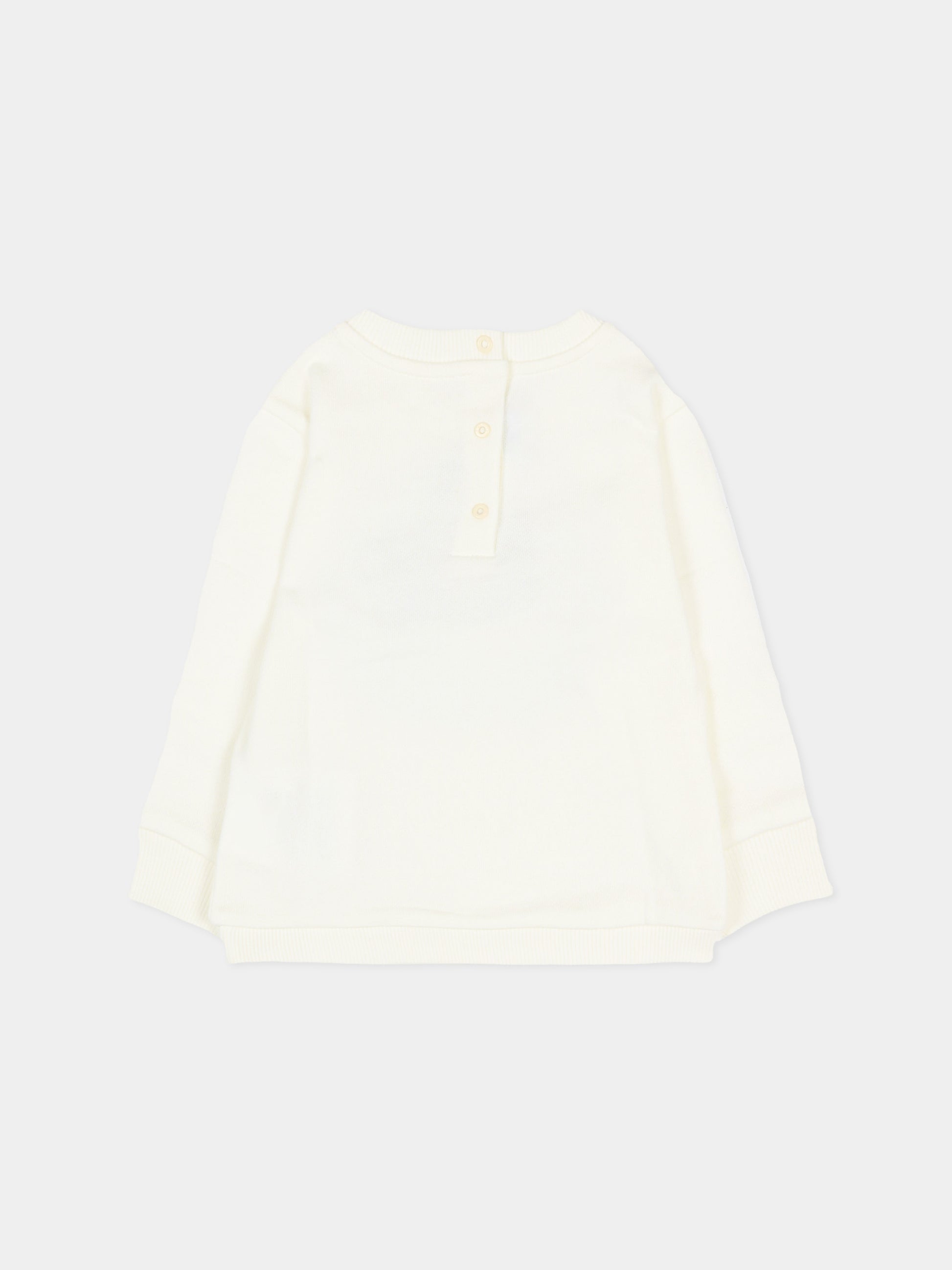 Felpa avorio con logo e fiori blu per neonata,Etro,GX4000 Z3183 101CE