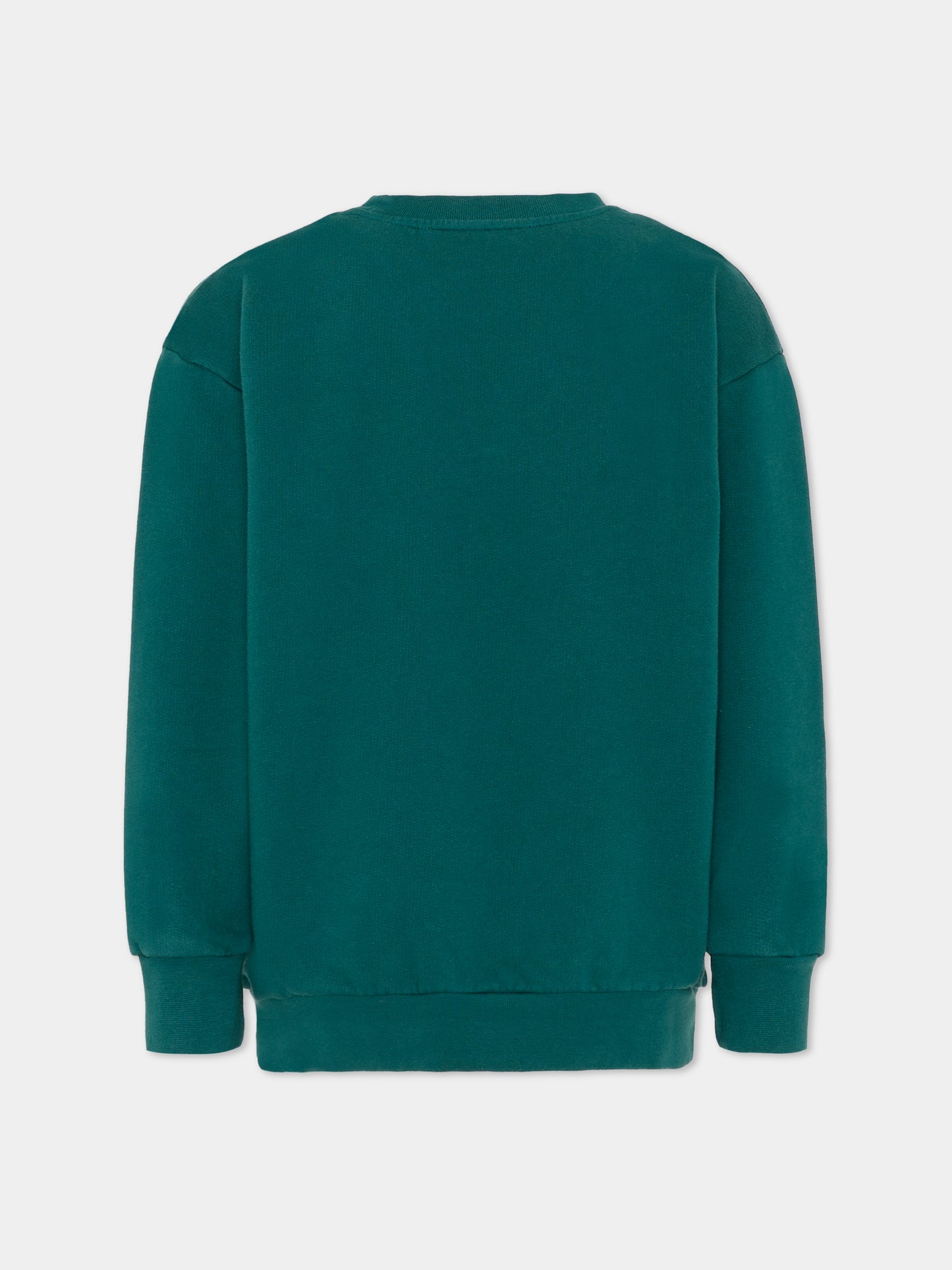 Felpa verde con logo e Pegaso per bambini,Etro,GX4P20 Z3333 797