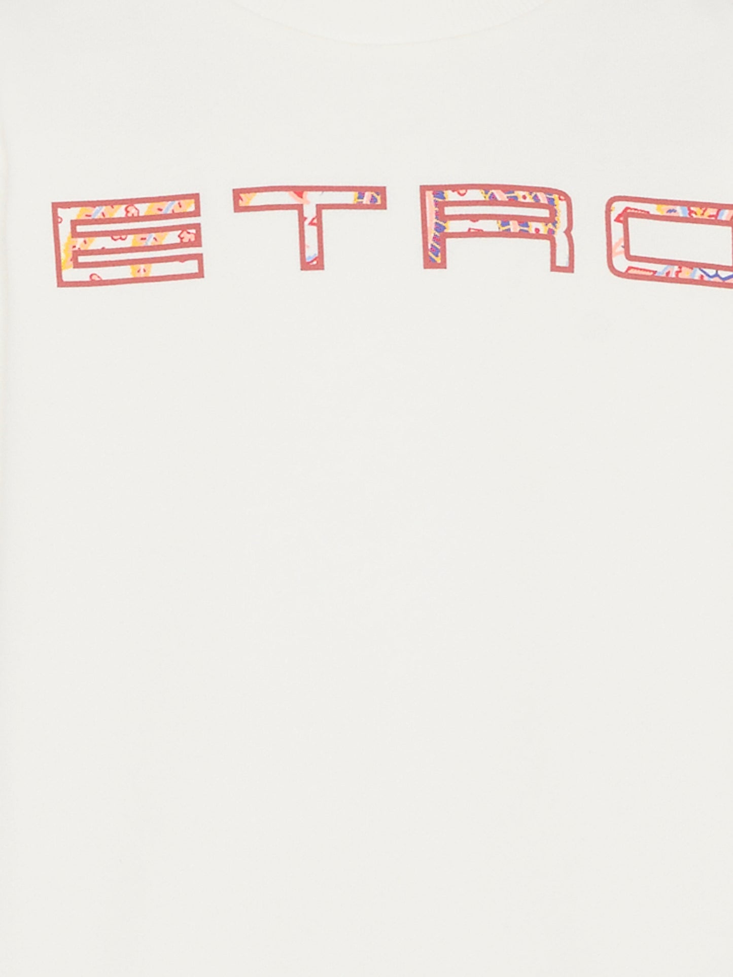 Felpa bianca con logo per bambina,Etro,GX4P70 Z3183 101AR