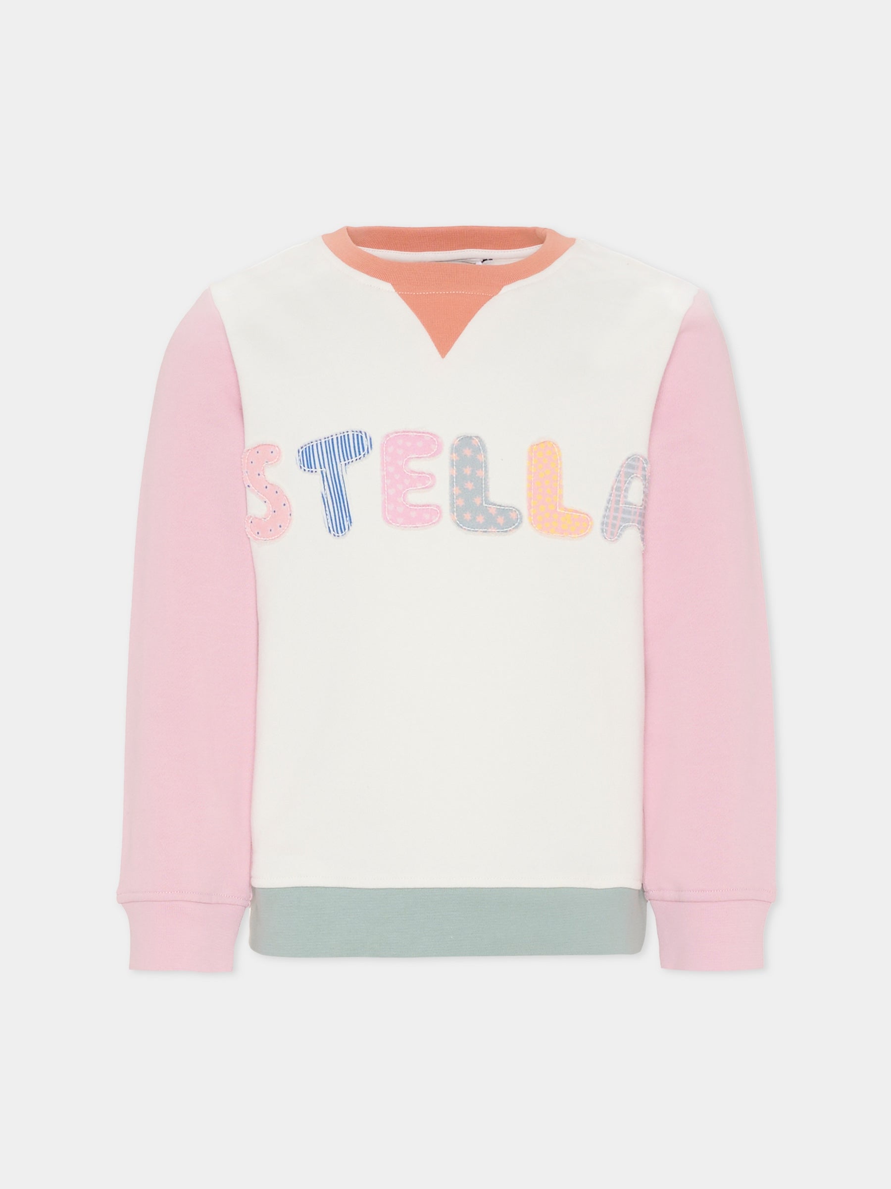 Felpa color block con logo per bambina,Stella Mccartney Kids,TX4B00 Z3059 999