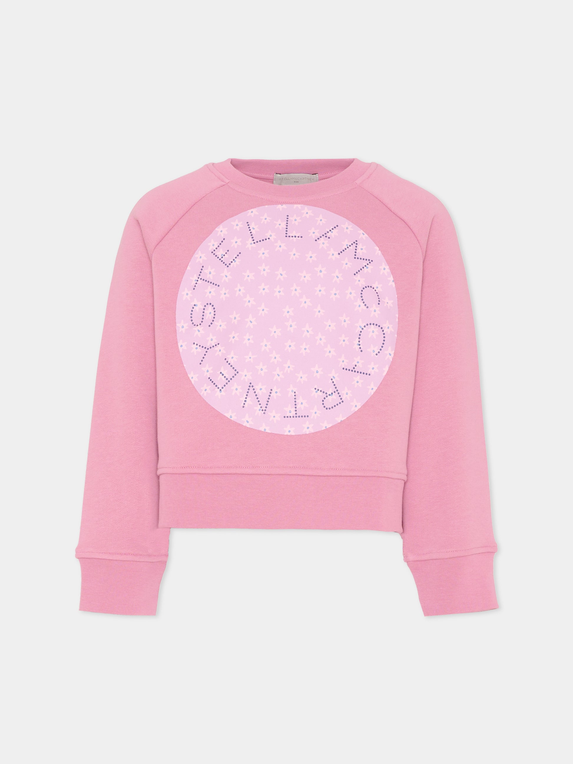 Felpe rosa con logo per bambina,Stella Mccartney Kids,TX4B20 Z0453 51I