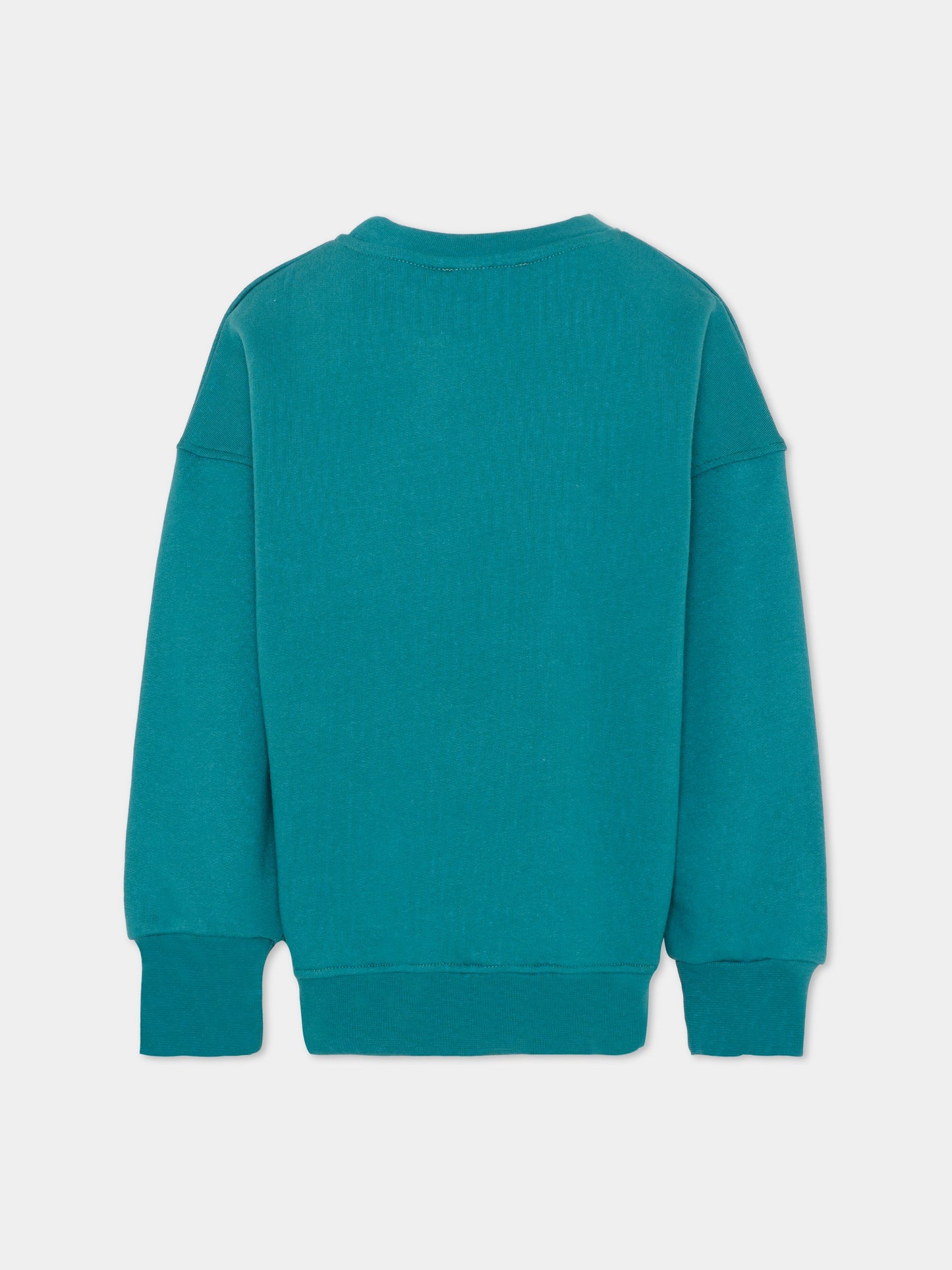 Felpa verde per bambini con smile e logo,Barrow,F5BKJUSW053 309