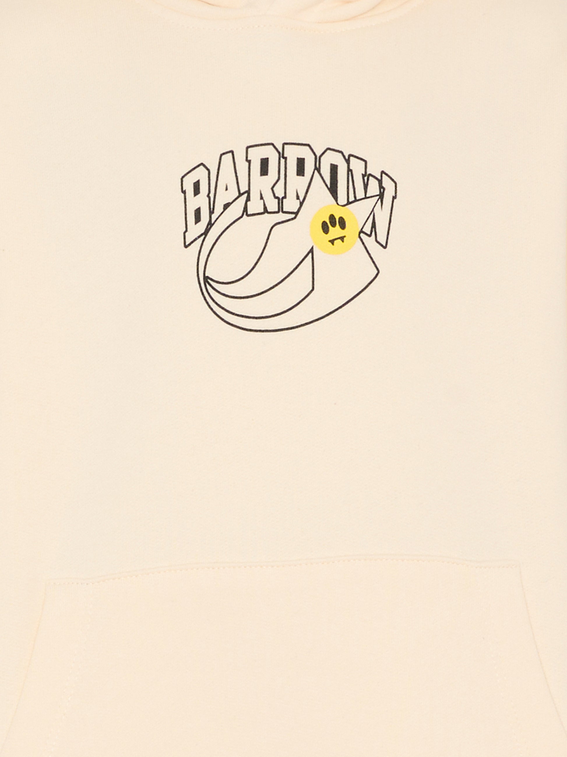 Felpa avorio per bambino con logo e pallone,Barrow,F5BKJUHS223 013