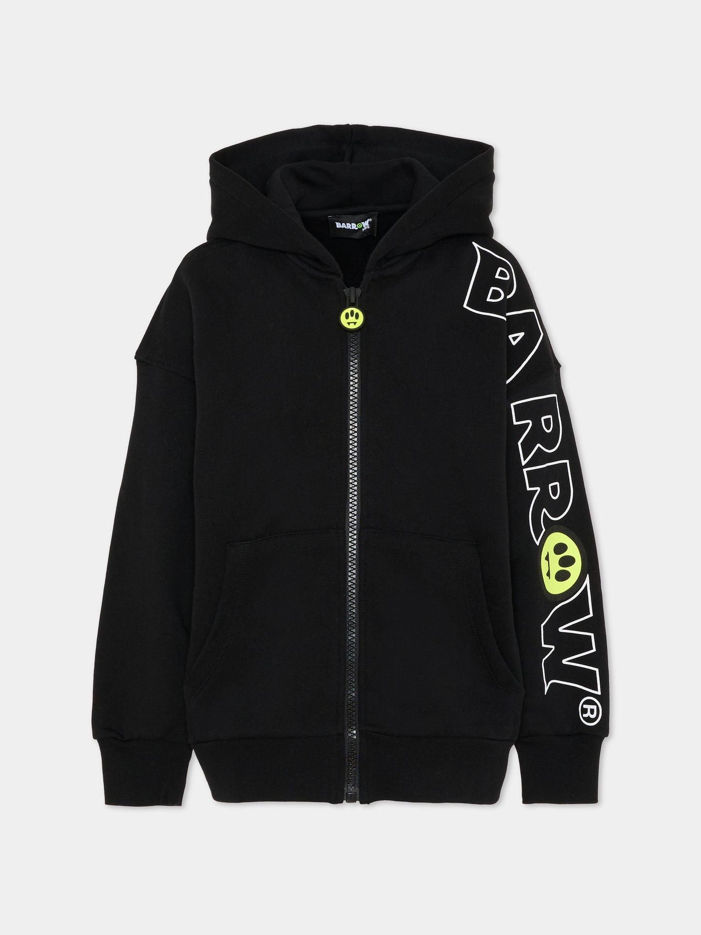 Felpa nera per bambini con smile e logo,Barrow,F5BKJUZH049 110