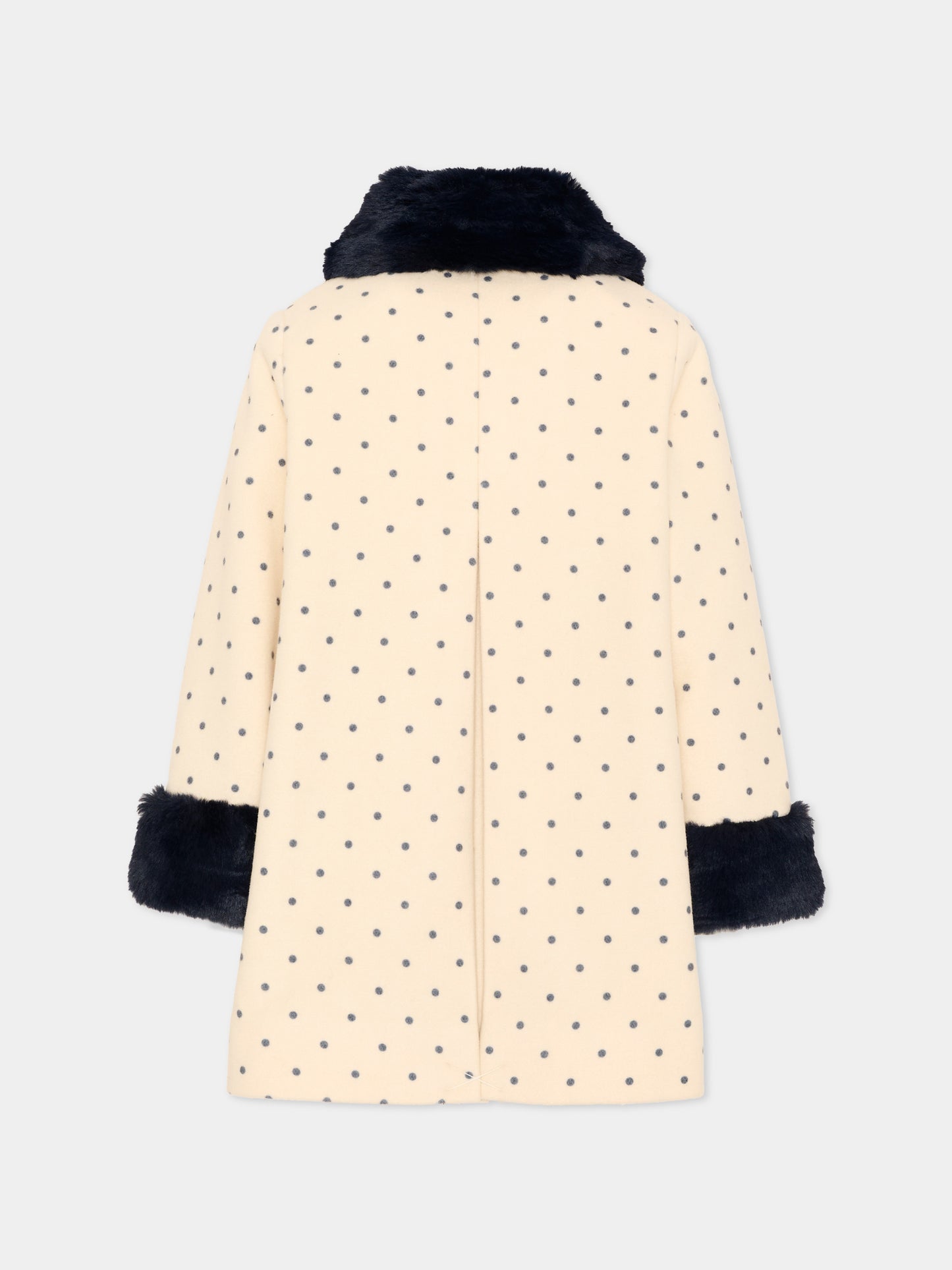 Cappotto avorio per bambina a pois,Konges Sløjd,KS105753 DOT LUMIERE