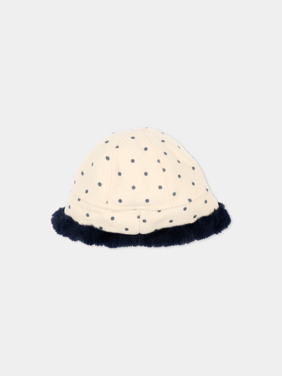 Berretto avorio per bambina a pois,Konges Sløjd,KS105754 DOT LUMIERE