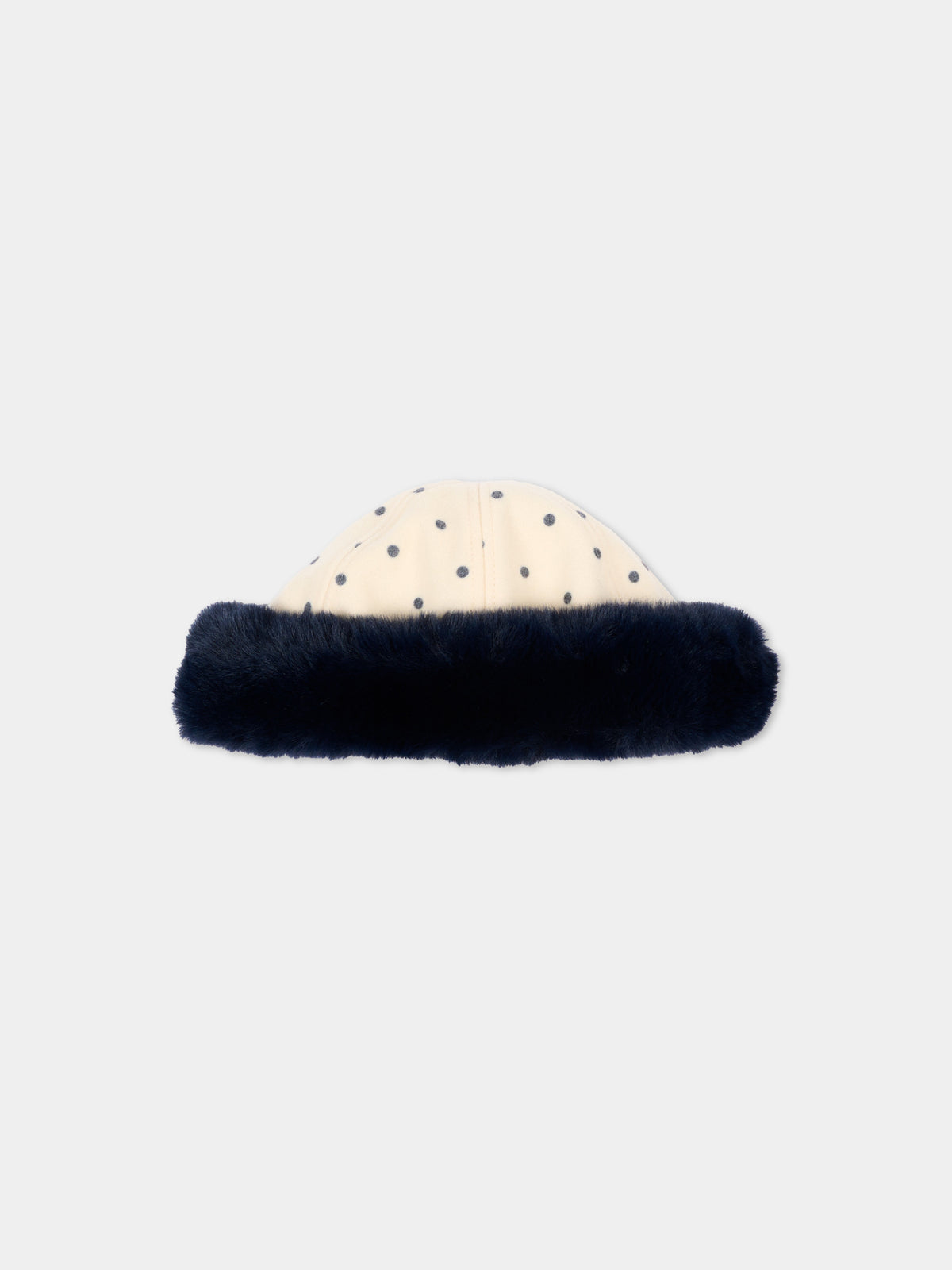 Berretto avorio per bambina a pois,Konges Sløjd,KS105754 DOT LUMIERE