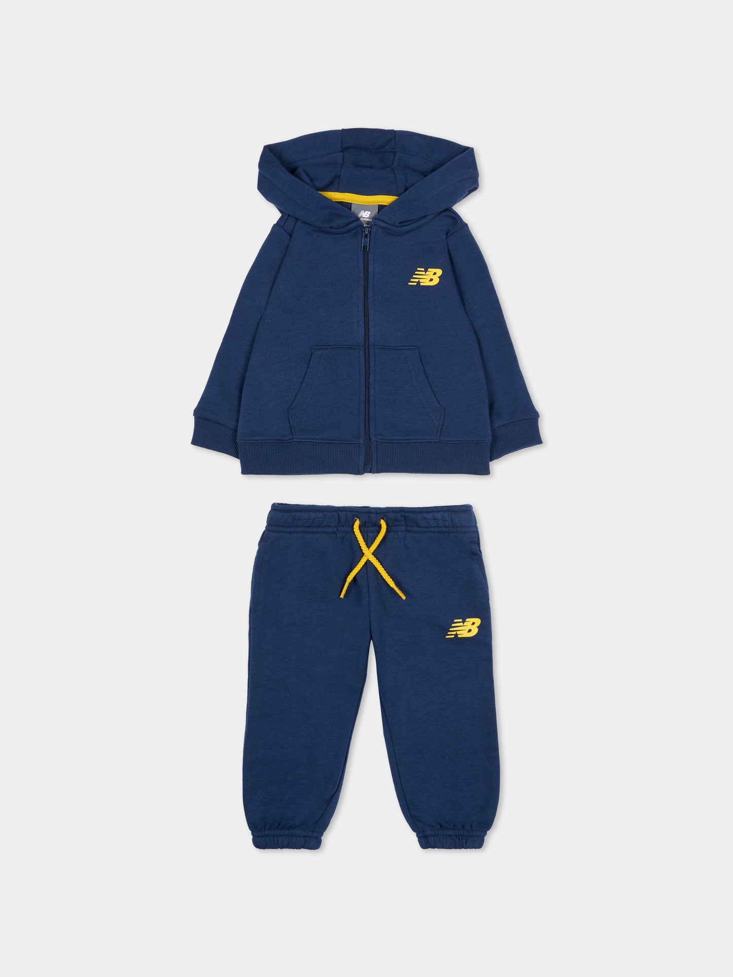Completo blu per neonato con logo giallo,New Balance,LAKB0308I NNY