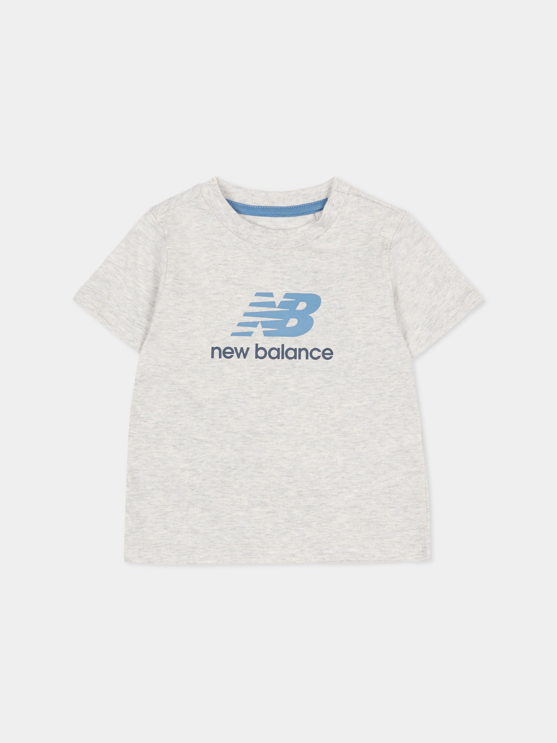 Completo blu per neonato con logo giallo,New Balance,LAKB0308I NNY