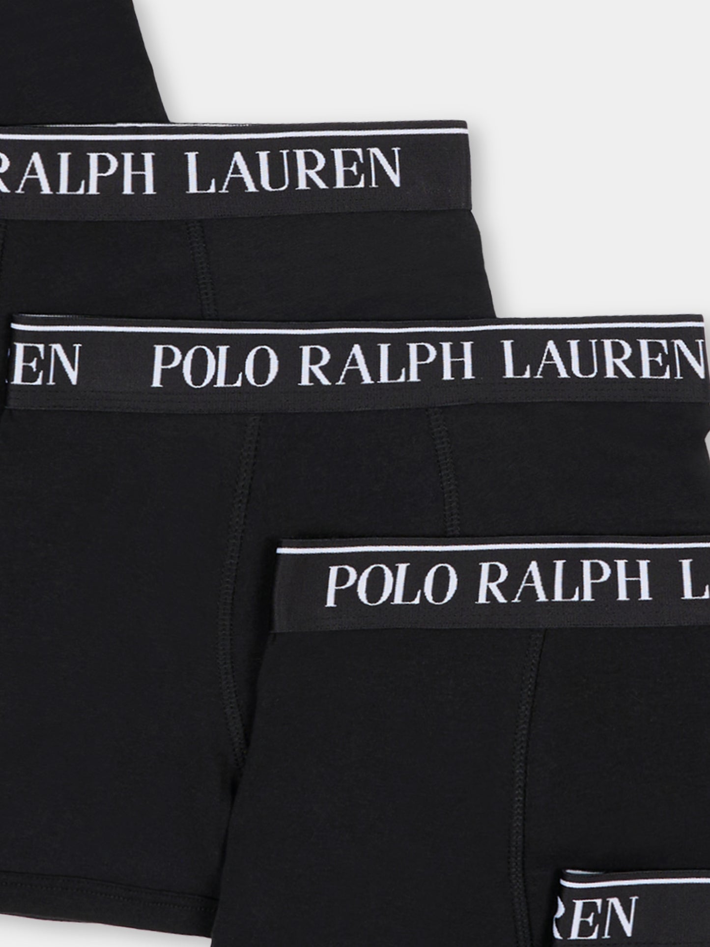 Set boxer nero per bambino con cavallino,Ralph Lauren Kids,9P5014 G9O