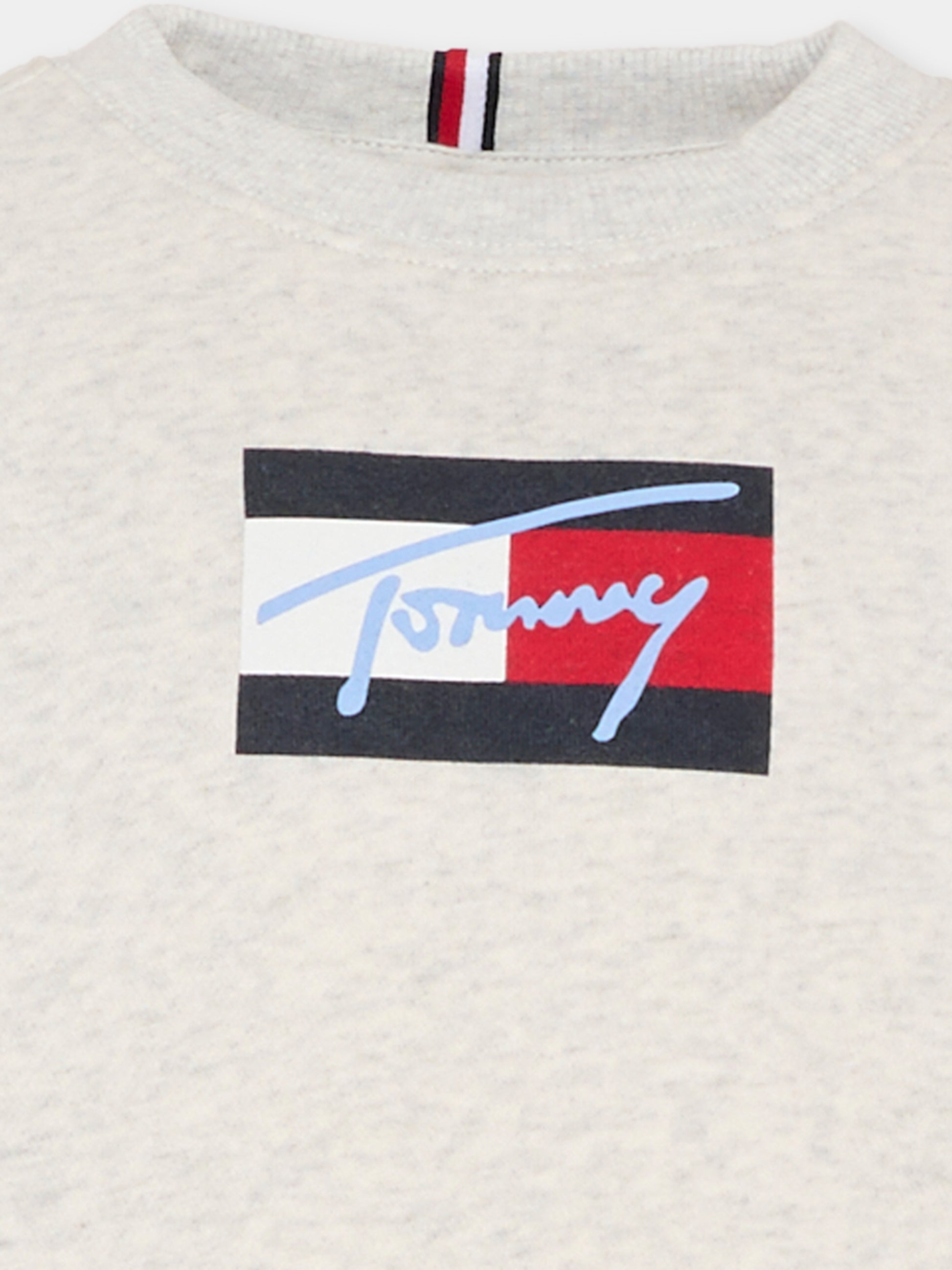 Felpa grigia per bambini con logo,Tommy Hilfiger Junior,KB0KB09741 P09