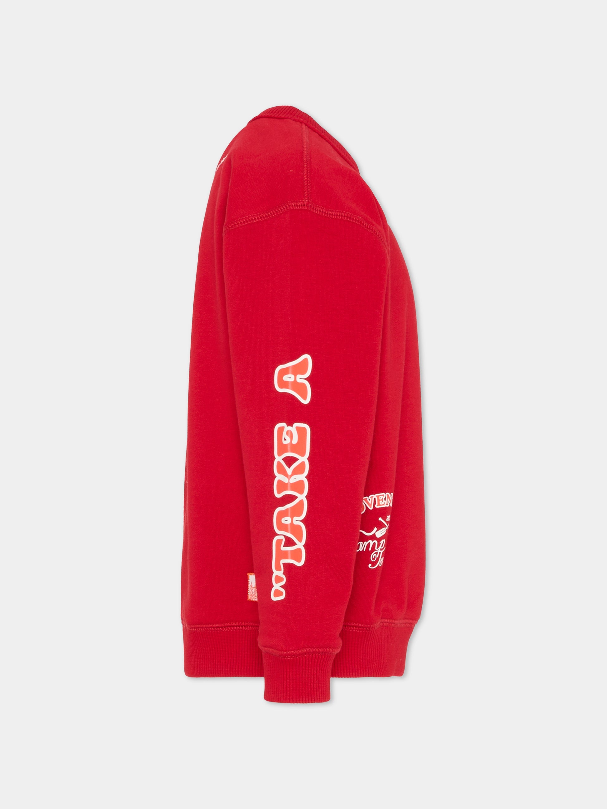 Felpa rossa per bambino con logo,Tommy Hilfiger Junior,KB0KB09898 XLD