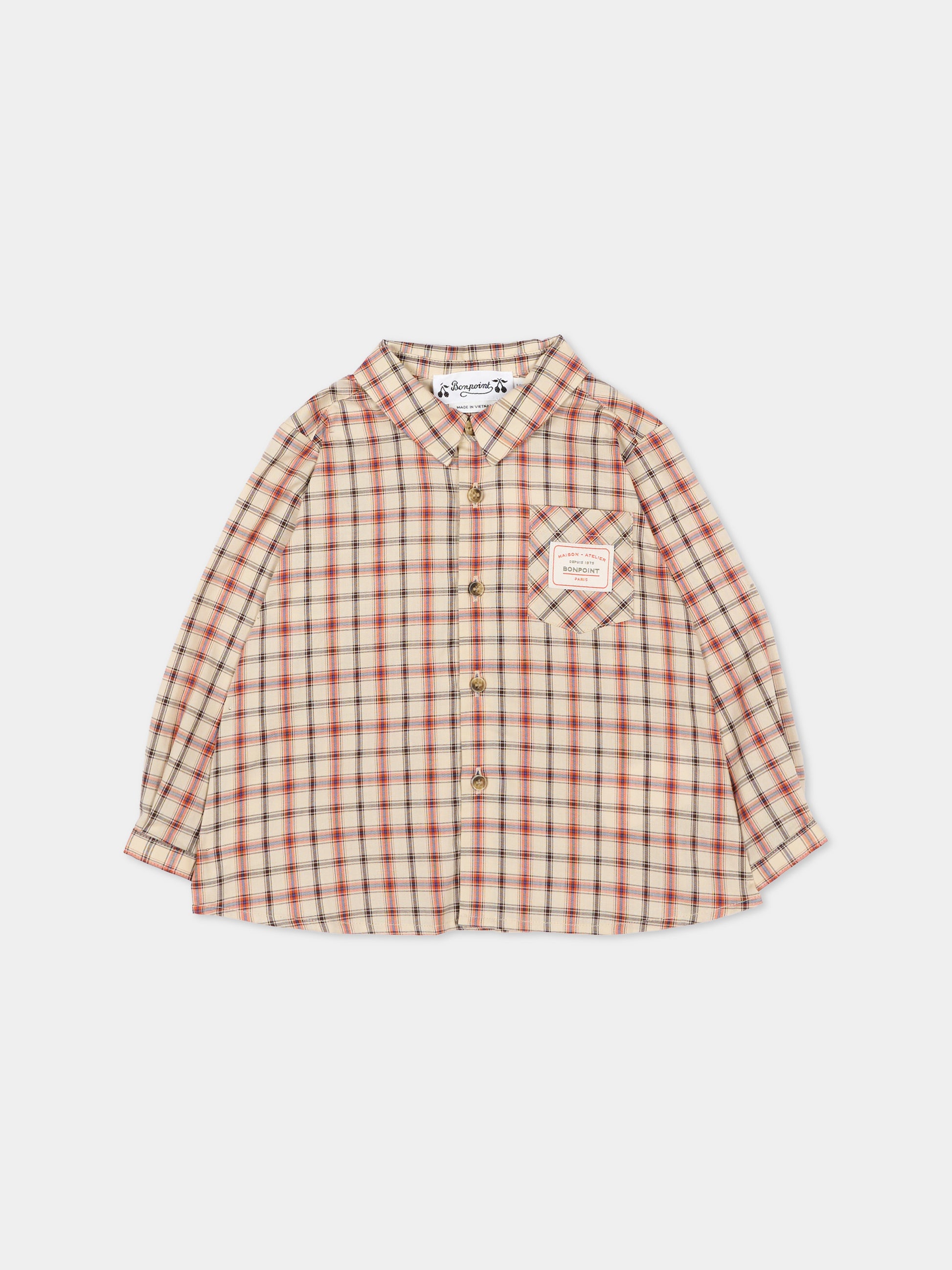 Camicia multicolor per neonato,Bonpoint,W06YSHW00001 360