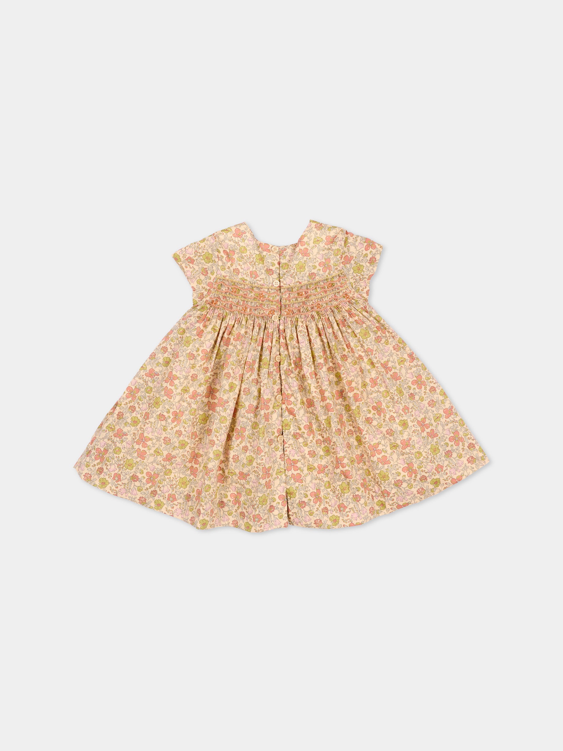 Vestito multicolor fantasia liberty per neonata,Bonpoint,W06XDRW00003 523B