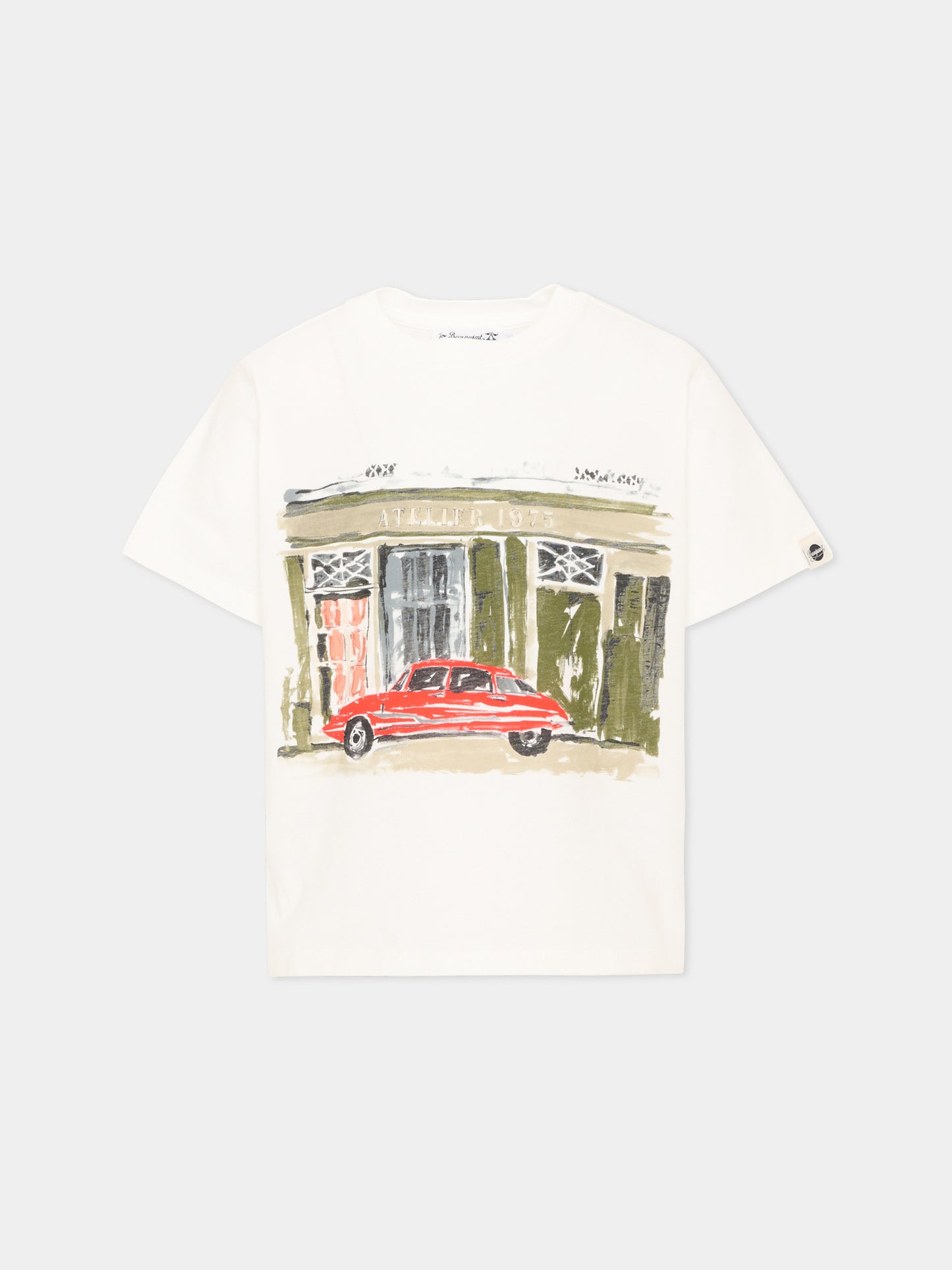 T-Shirt bianca per bambino con stampa,Bonpoint,W06BTSK00001 102