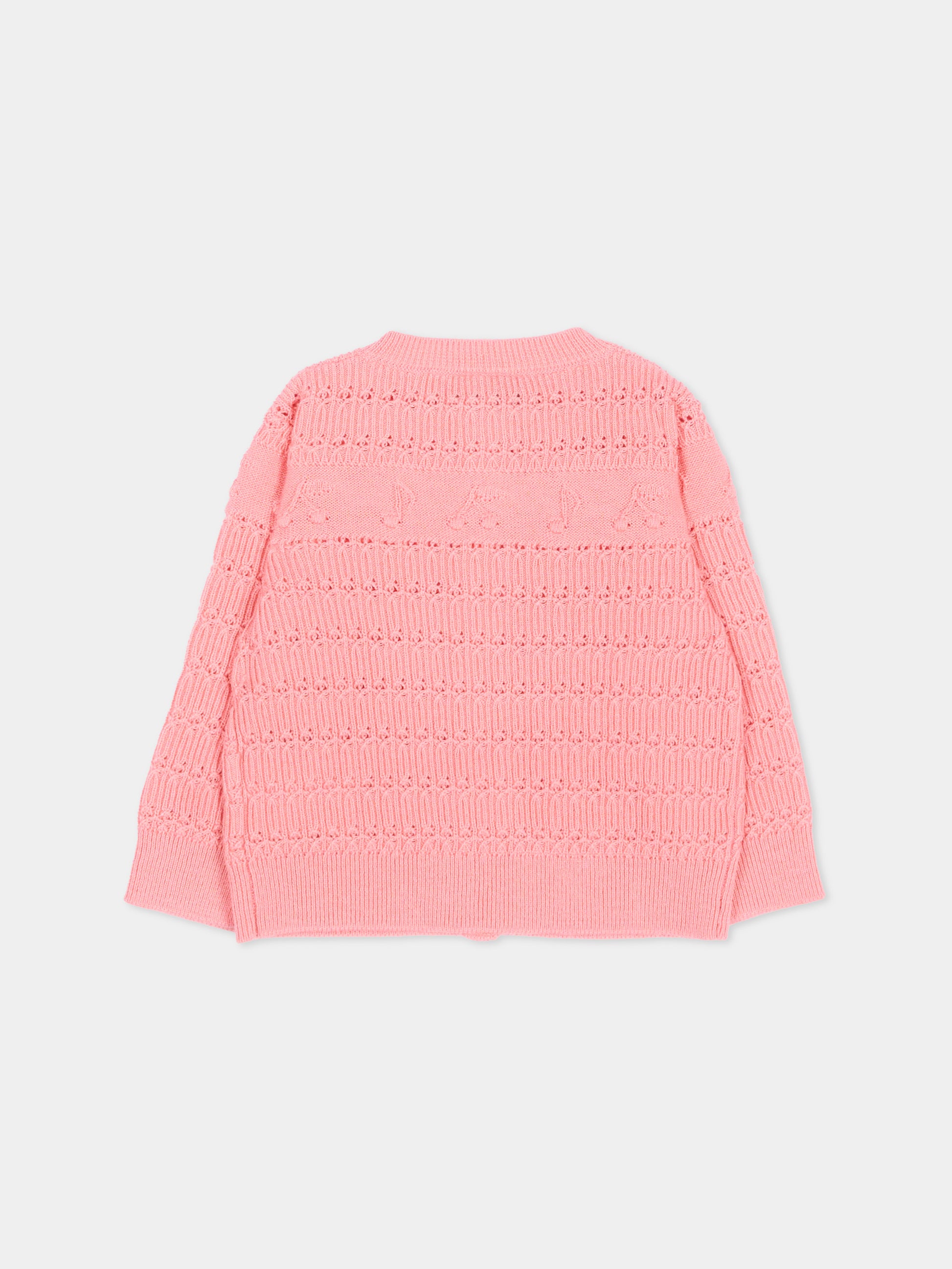 Cardigan rosa per neonata,Bonpoint,P06XCAK00001 028A