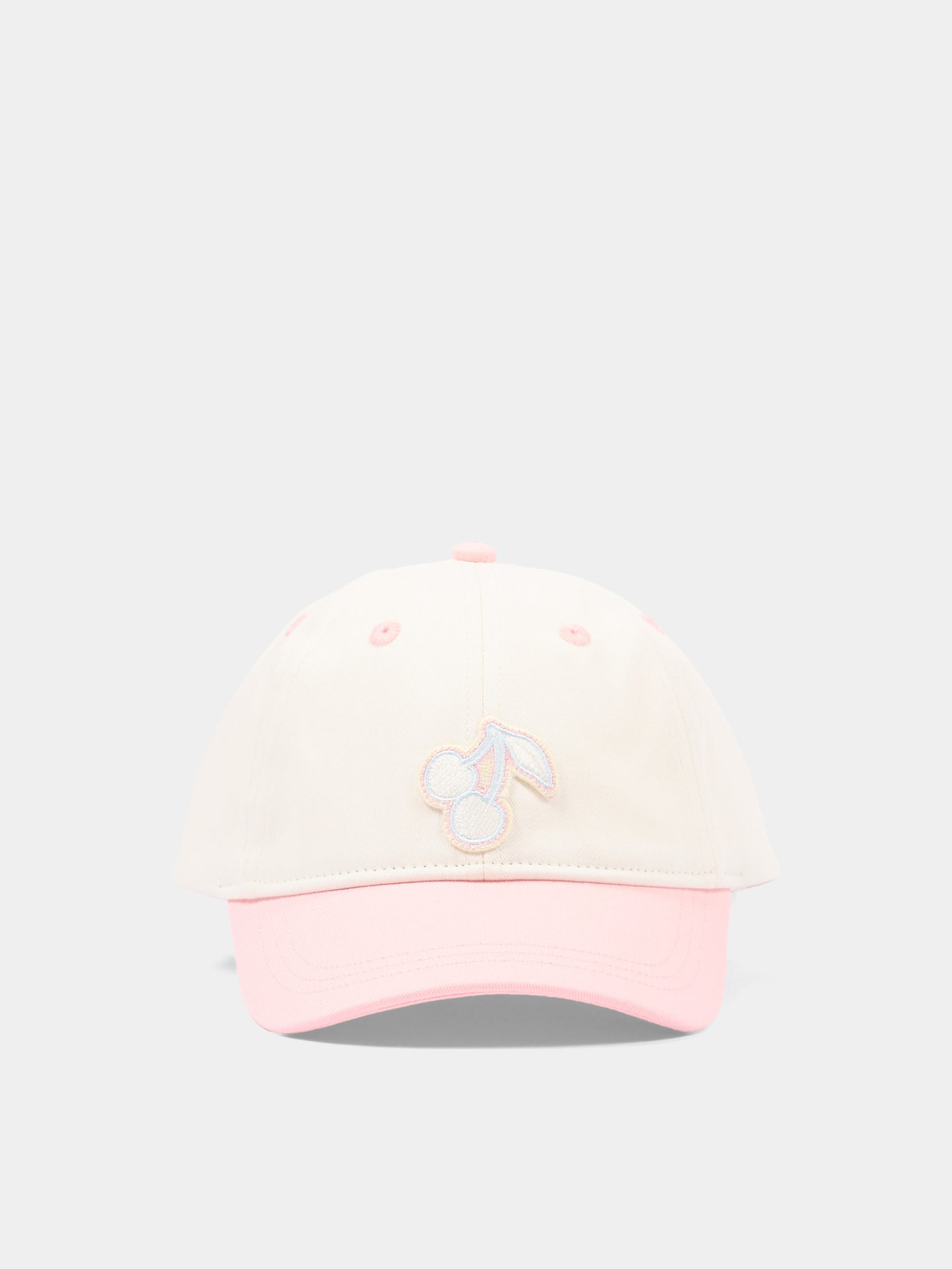 Cappello avorio per bambina con ciliegie,Bonpoint,P06GACW00001 004