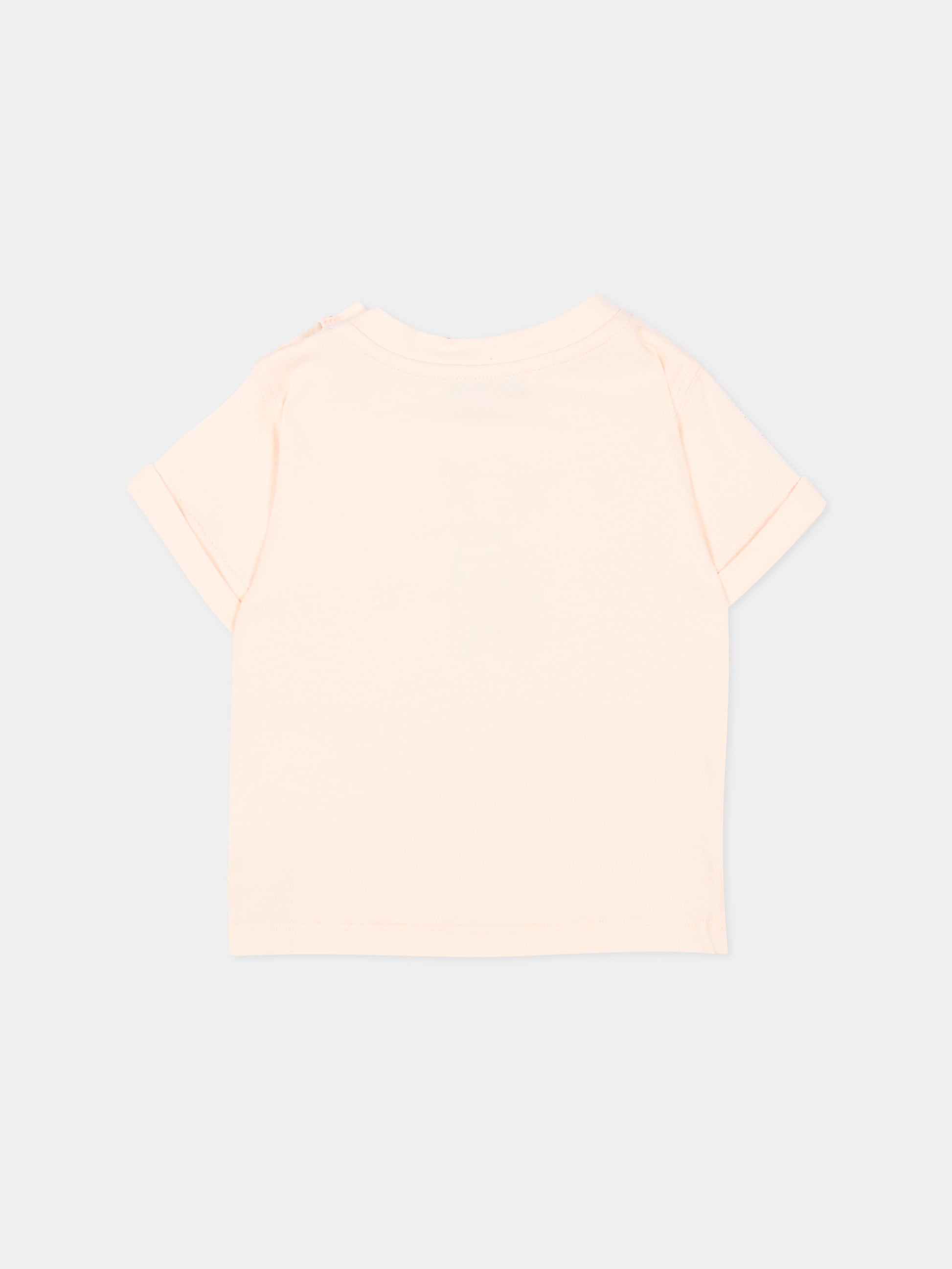 T-shirt rosa per neonata con stampa gatto,Bonpoint,P06XTSK00001 121