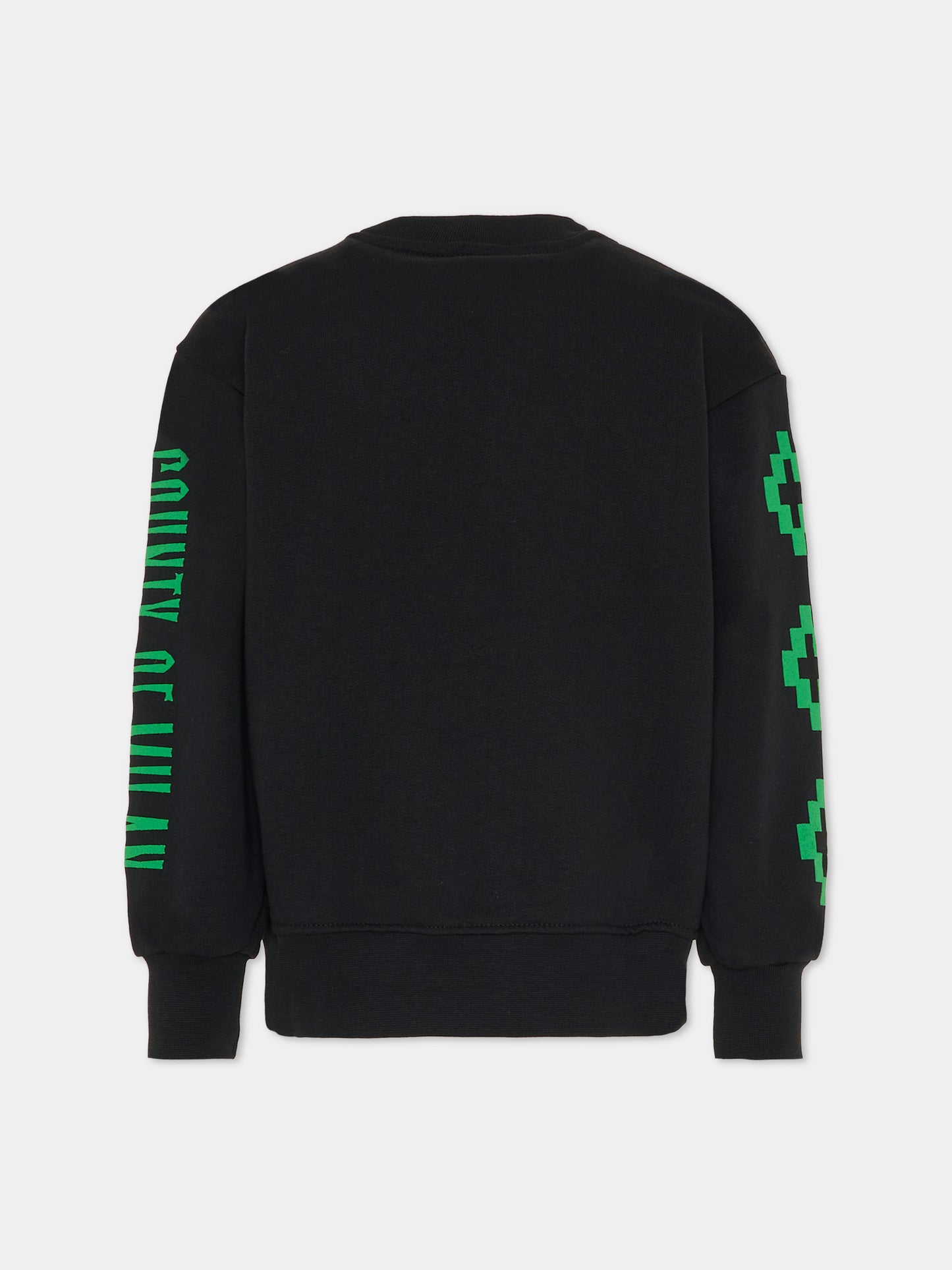 Felpa nera per bambino con volpe,County Of Milan Kids,F5CMJBSW075 110