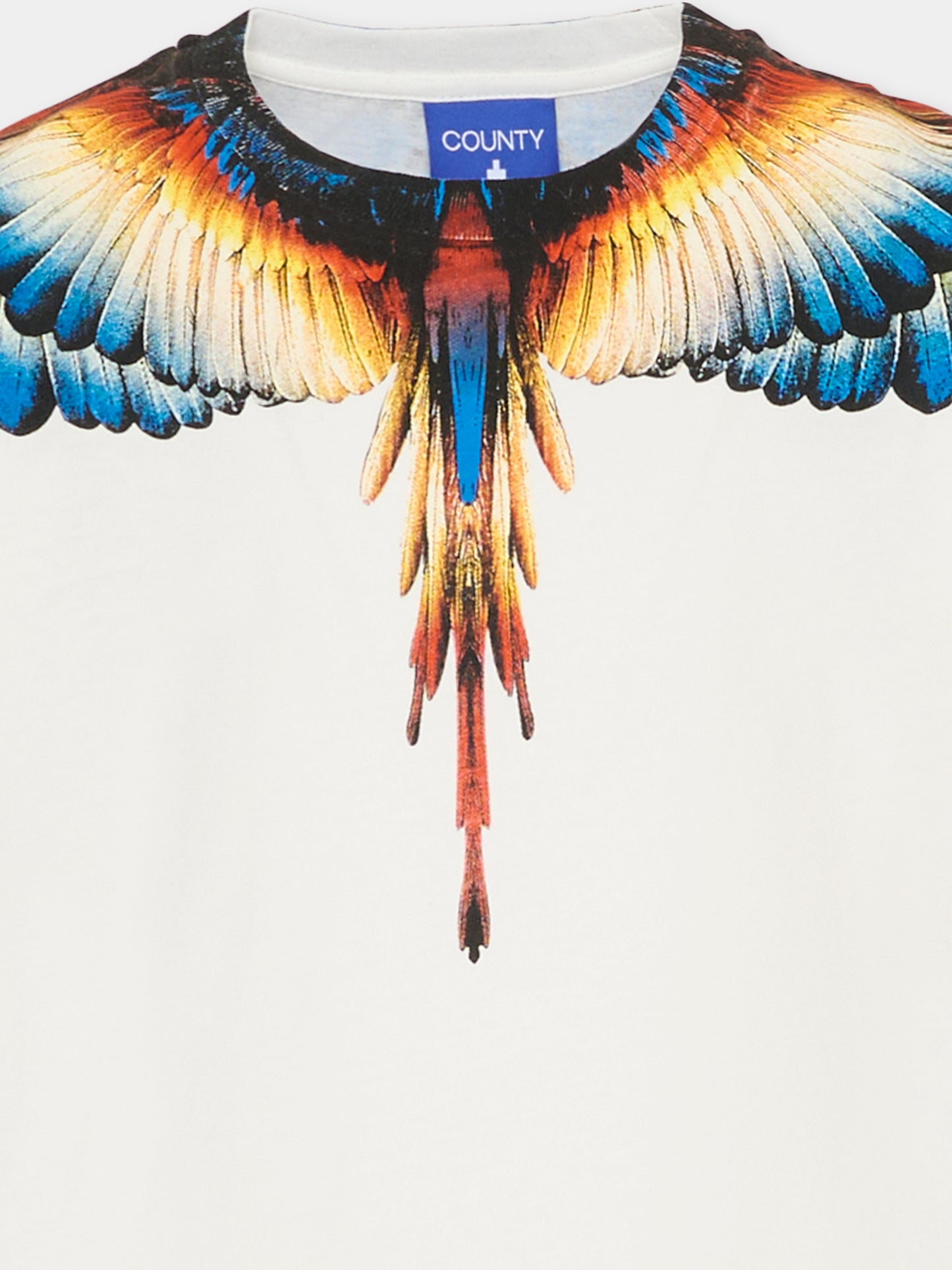 T-shirt avorio per bambino con ali multicolor,County Of Milan Kids,F5CMJBTH062 002