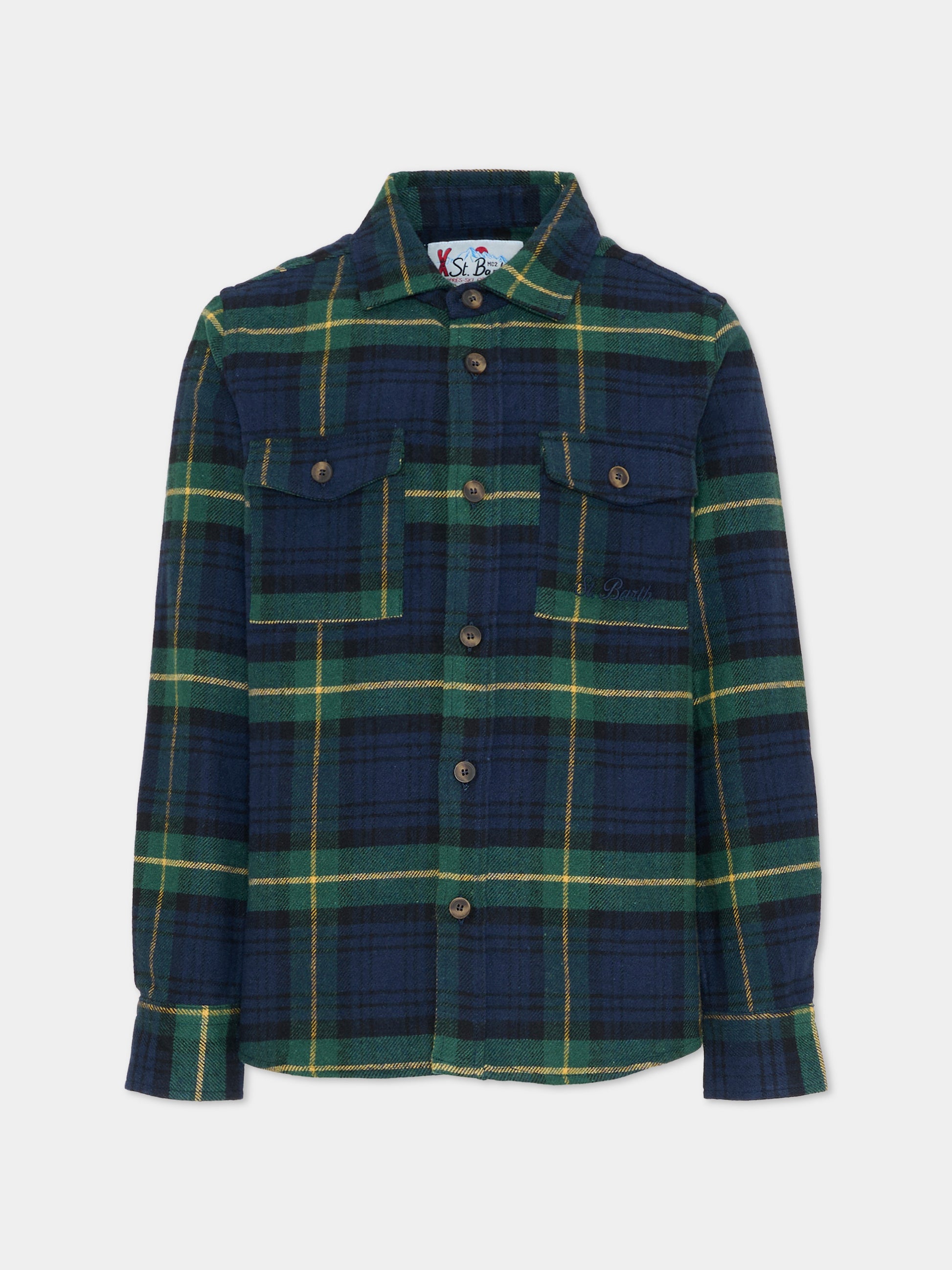 Camicia verde per bambino con Snoopy,Mc2 Saint Barth,SEI002 01934G